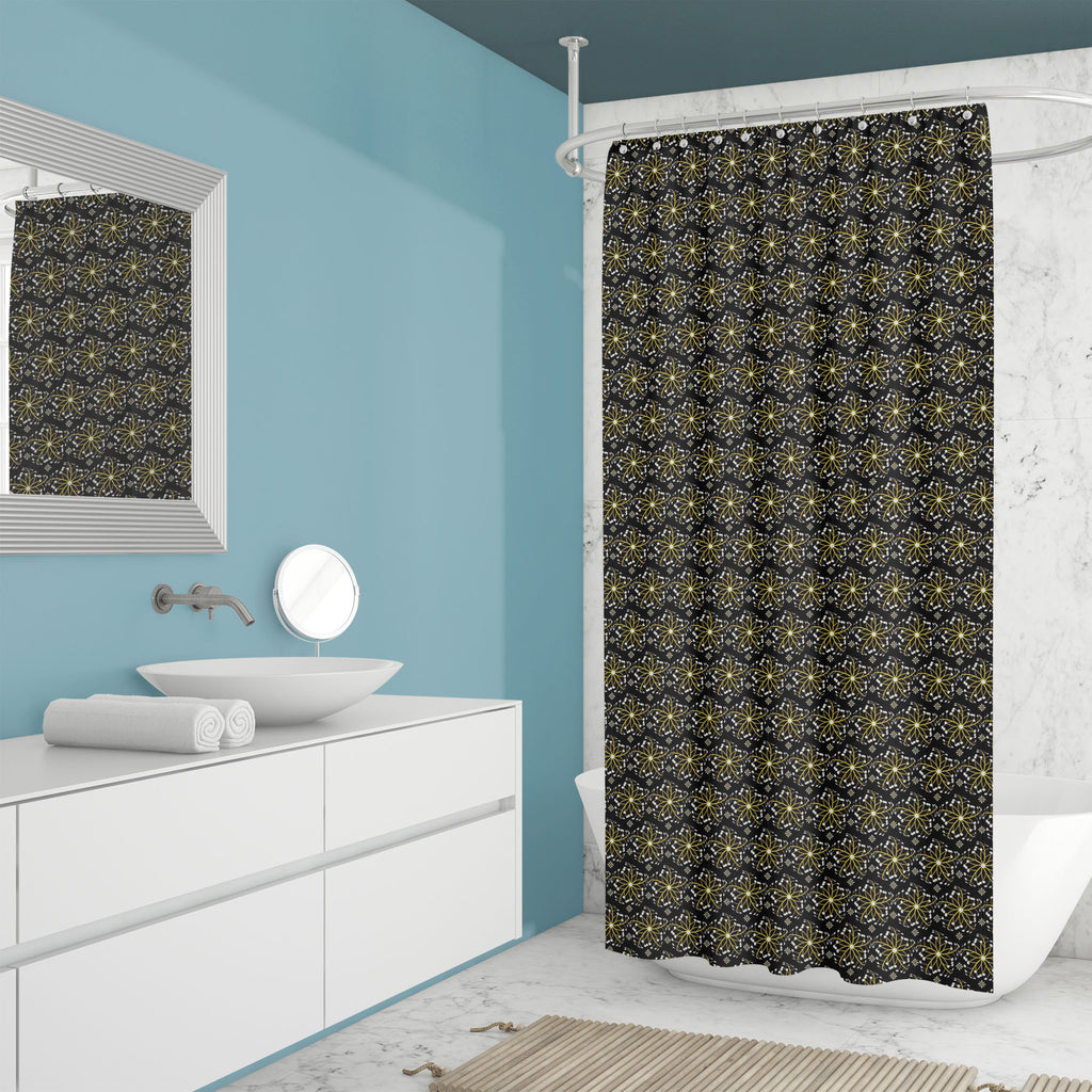 Abstract Stars Washable Waterproof Shower Curtain - Shower Curtains - ArtzFolio.com