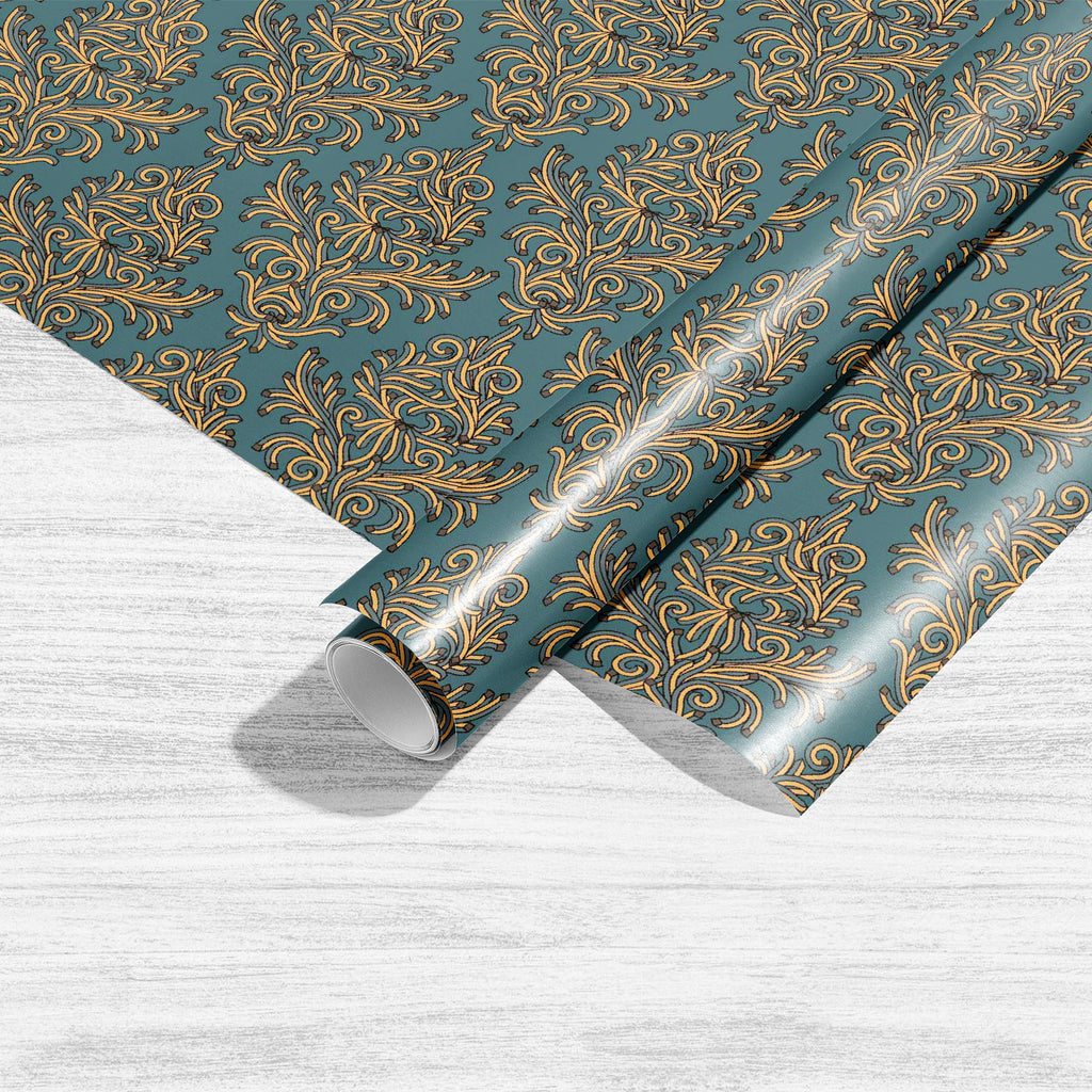 Damascus Floral Pattern Art & Craft Gift Wrapping Paper-Wrapping Papers-WRP_PP-IC 5015118 IC 5015118, Ancient, Art and Paintings, Baroque, Botanical, Damask, Decorative, Floral, Flowers, Historical, Illustrations, Medieval, Nature, Patterns, Pets, Renaissance, Retro, Rococo, Signs, Signs and Symbols, Victorian, Vintage, damascus, pattern, art, craft, gift, wrapping, paper, wallpaper, antique, backdrop, background, blue, carpet, curl, curve, decoration, design, elegance, fashioned, flourish, flower, illustra