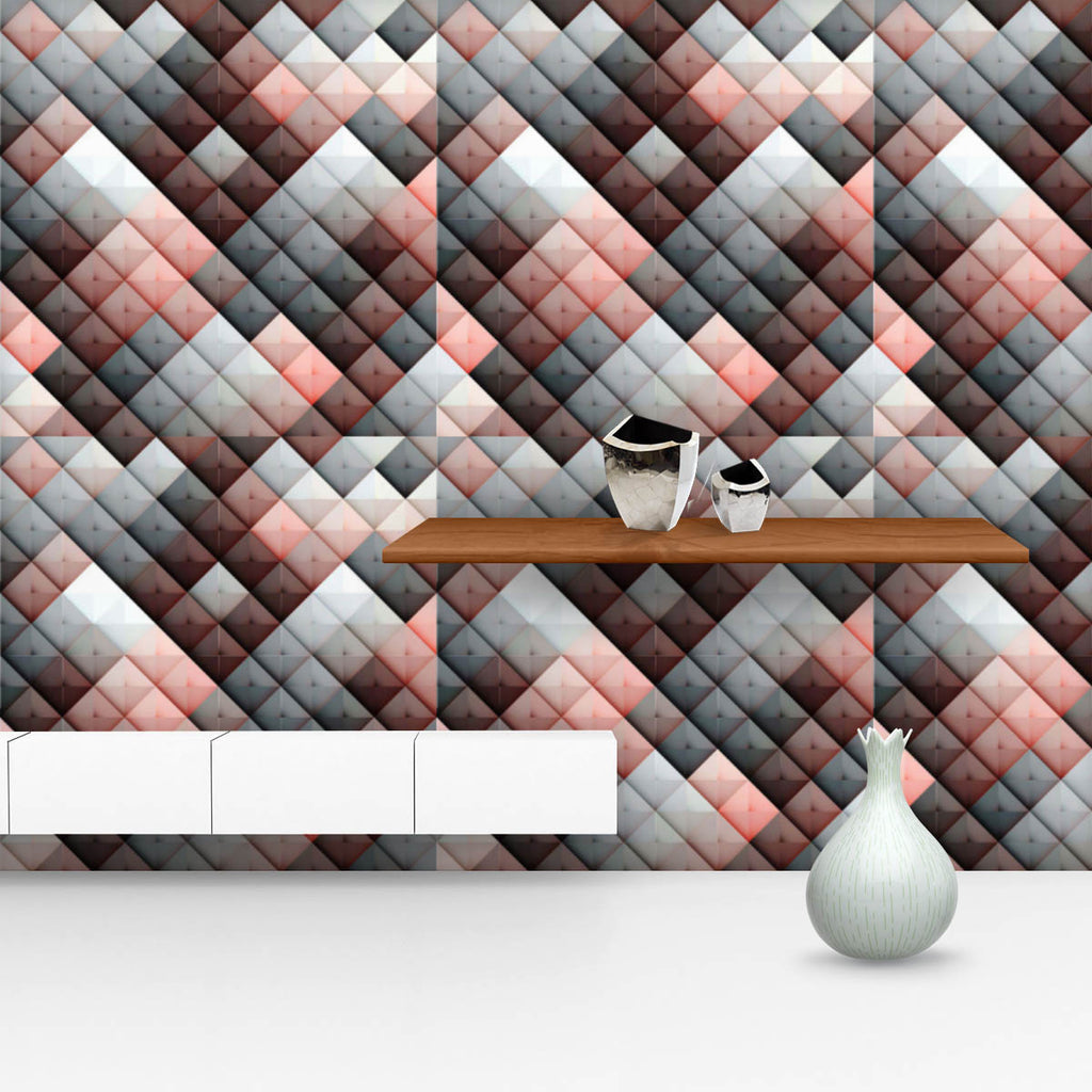 Abstract Geometry D3 Wallpaper Roll - Wallpapers Peel & Stick - ArtzFolio.com