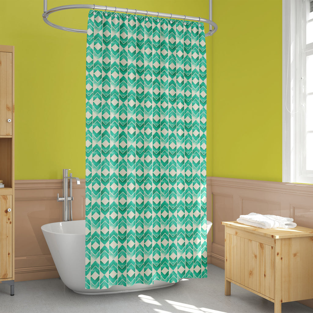 Tribal Ikat Pattern D7 Washable Waterproof Shower Curtain-Shower Curtains-CUR_SH_EL-IC 5015137 IC 5015137, Aztec, Christianity, Culture, Ethnic, Geometric, Geometric Abstraction, Ikat, Patterns, Signs, Signs and Symbols, Traditional, Tribal, World Culture, pattern, d7, washable, waterproof, shower, curtain, seamless, subtle, background, design, drawn, hand, winter, backdrop, christmas, delicate, native, old, paper, texture, trendy, artzfolio, shower curtain, bathroom curtain, eyelet shower curtain, waterpro