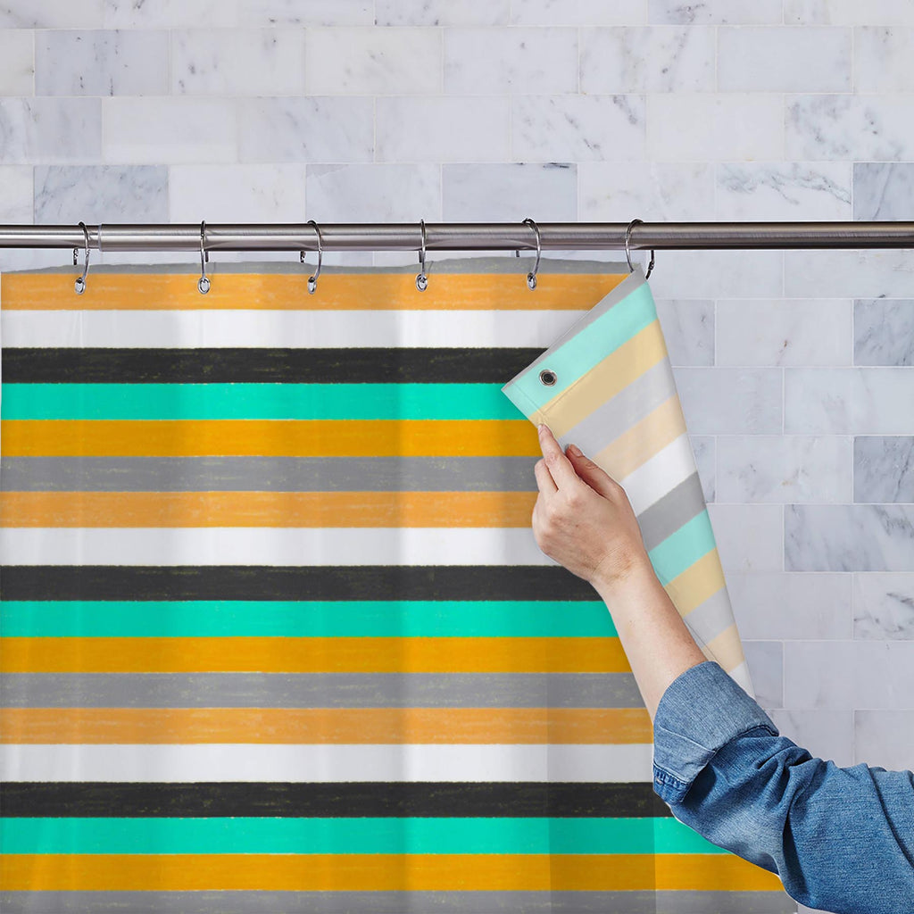 Hand-Drawn Colorful Stripes D1 Washable Waterproof Shower Curtain-Shower Curtains-CUR_SH_EL-IC 5015155 IC 5015155, Abstract Expressionism, Abstracts, Books, Culture, Ethnic, Fashion, Geometric, Geometric Abstraction, Patterns, Semi Abstract, Signs, Signs and Symbols, Stripes, Traditional, Tribal, World Culture, hand-drawn, colorful, d1, washable, waterproof, shower, curtain, pattern, line, abstract, background, beige, clothing, cute, design, old, paints, paper, print, repeating, scrap, scrapbook, seamless, 