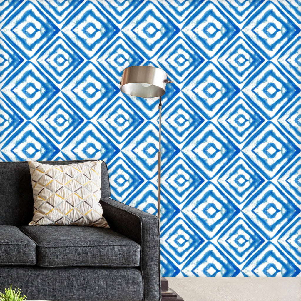 Watercolor Blue Rhombus Wallpaper Roll-Wallpapers Peel & Stick-WAL_PA-IC 5015175 IC 5015175, Abstract Expressionism, Abstracts, Art and Paintings, Digital, Digital Art, Drawing, Fashion, Geometric, Geometric Abstraction, Graphic, Ikat, Illustrations, Modern Art, Patterns, Semi Abstract, Signs, Signs and Symbols, Splatter, Stripes, Watercolour, watercolor, blue, rhombus, wallpaper, roll, pattern, seamless, water, color, paint, background, stripe, texture, abstract, vector, hand, elegant, geometry, splash, ar
