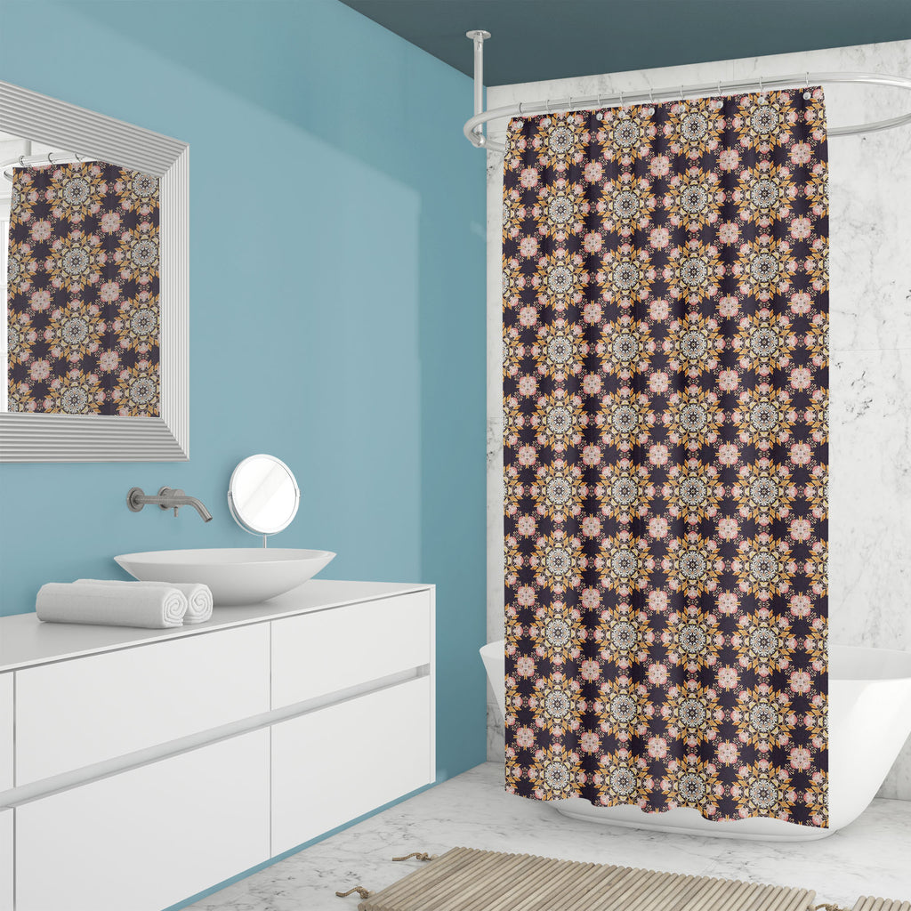 Abstract Artistic Floral D1 Washable Waterproof Shower Curtain - Shower Curtains - ArtzFolio.com