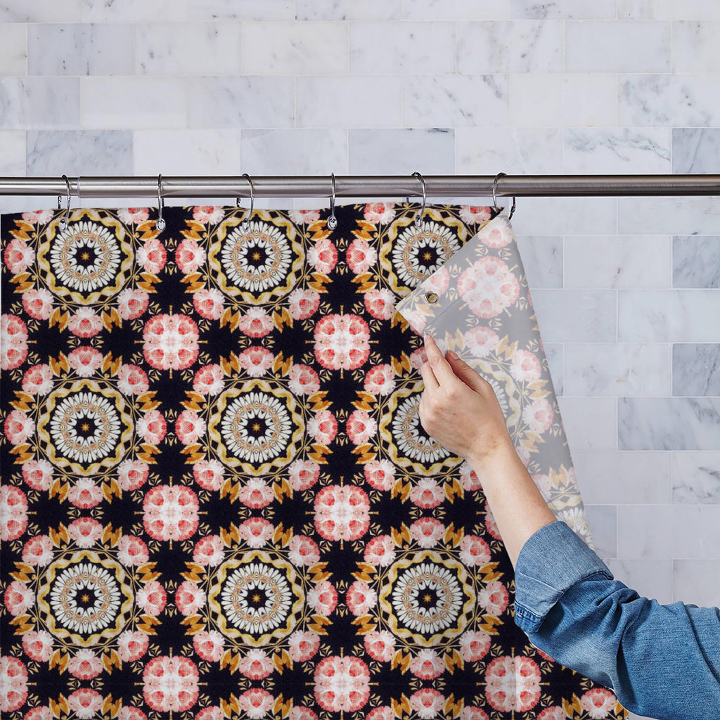 Abstract Artistic Floral D2 Washable Waterproof Shower Curtain - Shower Curtains - ArtzFolio.com