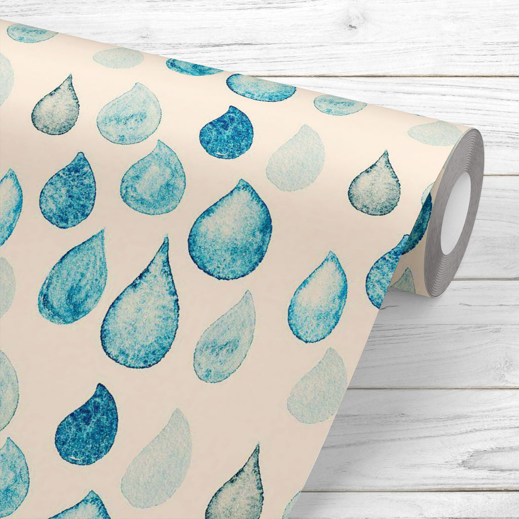 Blue White Rain Drops Wallpaper Roll-Wallpapers Peel & Stick-WAL_PA-IC 5015188 IC 5015188, Abstract Expressionism, Abstracts, Art and Paintings, Black and White, Decorative, Digital, Digital Art, God Ram, Graphic, Hipster, Illustrations, Modern Art, Nature, Patterns, Retro, Scenic, Semi Abstract, Signs, Signs and Symbols, Splatter, Watercolour, White, blue, rain, drops, wallpaper, roll, shower, splash, abstract, art, backdrop, background, color, creative, decor, decoration, design, draw, drip, drop, element