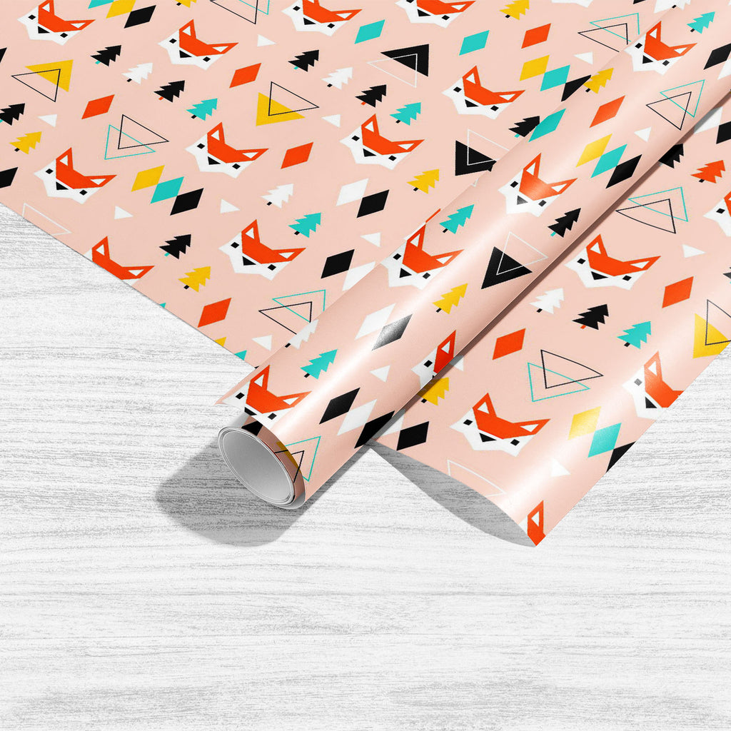 Fox Forest and Christmas Tree Art & Craft Gift Wrapping Paper-Wrapping Papers-WRP_PP-IC 5015192 IC 5015192, Animals, Arrows, Art and Paintings, Baby, Children, Christianity, Decorative, Diamond, Fashion, Geometric, Geometric Abstraction, Holidays, Illustrations, Kids, Modern Art, Patterns, Scandinavian, Signs, Signs and Symbols, Triangles, fox, forest, and, christmas, tree, art, craft, gift, wrapping, paper, pattern, kid, woodland, print, animal, design, geo, holiday, winter, cute, fall, interior, popular, 