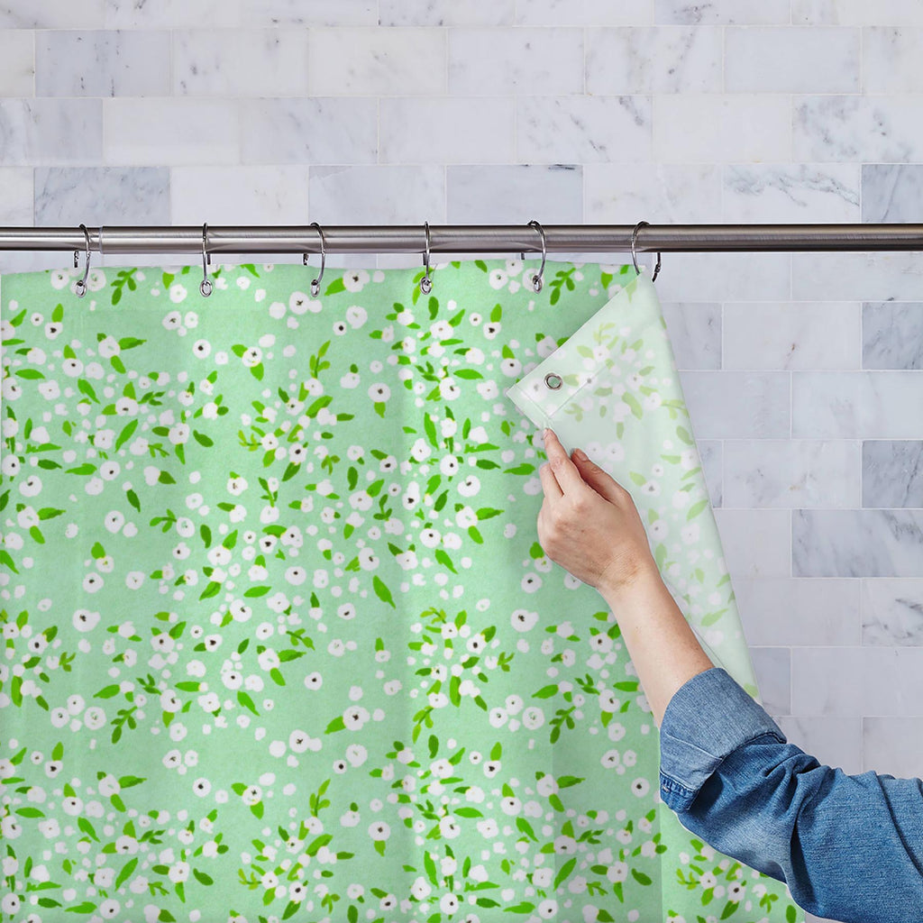 Green Floral Art Washable Waterproof Shower Curtain-Shower Curtains-CUR_SH_EL-IC 5015196 IC 5015196, Ancient, Botanical, Floral, Flowers, Historical, Medieval, Nature, Patterns, Retro, Vintage, Wedding, green, art, washable, waterproof, shower, curtain, pattern, tiny, backdrop, background, beige, classic, cute, delicate, drawn, elegant, flower, grunge, hand, invitation, leaves, neutral, old, pale, paper, romantic, seamless, subtle, texture, wallpaper, artzfolio, shower curtain, bathroom curtain, eyelet show