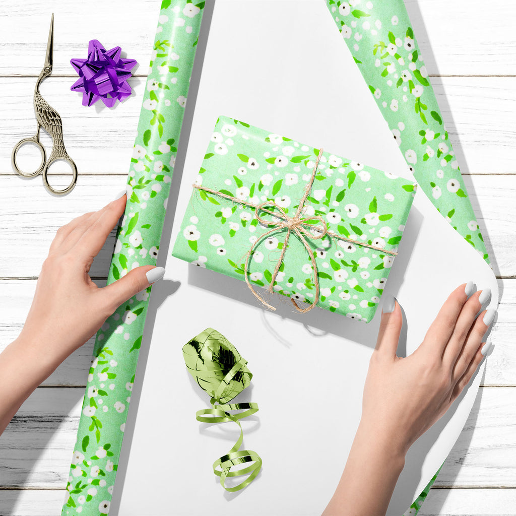 Green Floral Art Art & Craft Gift Wrapping Paper-Wrapping Papers-WRP_PP-IC 5015196 IC 5015196, Ancient, Botanical, Floral, Flowers, Historical, Medieval, Nature, Patterns, Retro, Vintage, Wedding, green, art, craft, gift, wrapping, paper, pattern, tiny, backdrop, background, beige, classic, cute, delicate, drawn, elegant, flower, grunge, hand, invitation, leaves, neutral, old, pale, romantic, seamless, subtle, texture, wallpaper, artzfolio, wrapping paper, gift wrapping paper, gift wrapping, birthday wrappi