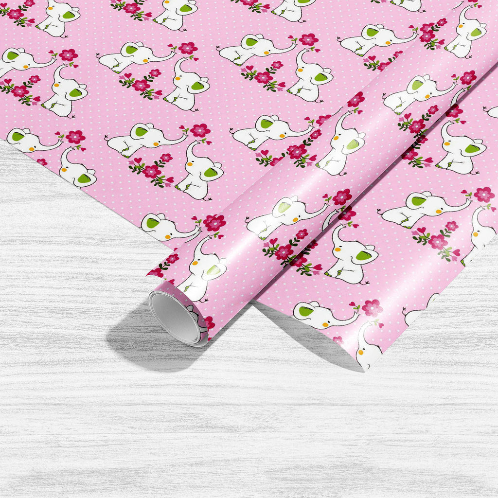 Baby Elephants With Flowers Art & Craft Gift Wrapping Paper-Wrapping Papers-WRP_PP-IC 5015201 IC 5015201, Ancient, Animals, Animated Cartoons, Art and Paintings, Baby, Botanical, Caricature, Cartoons, Children, Decorative, Digital, Digital Art, Drawing, Floral, Flowers, Graphic, Historical, Illustrations, Kids, Love, Medieval, Nature, Patterns, Retro, Romance, Signs, Signs and Symbols, Vintage, elephants, with, art, craft, gift, wrapping, paper, pattern, animal, elephant, little, seamless, flower, pink, sma