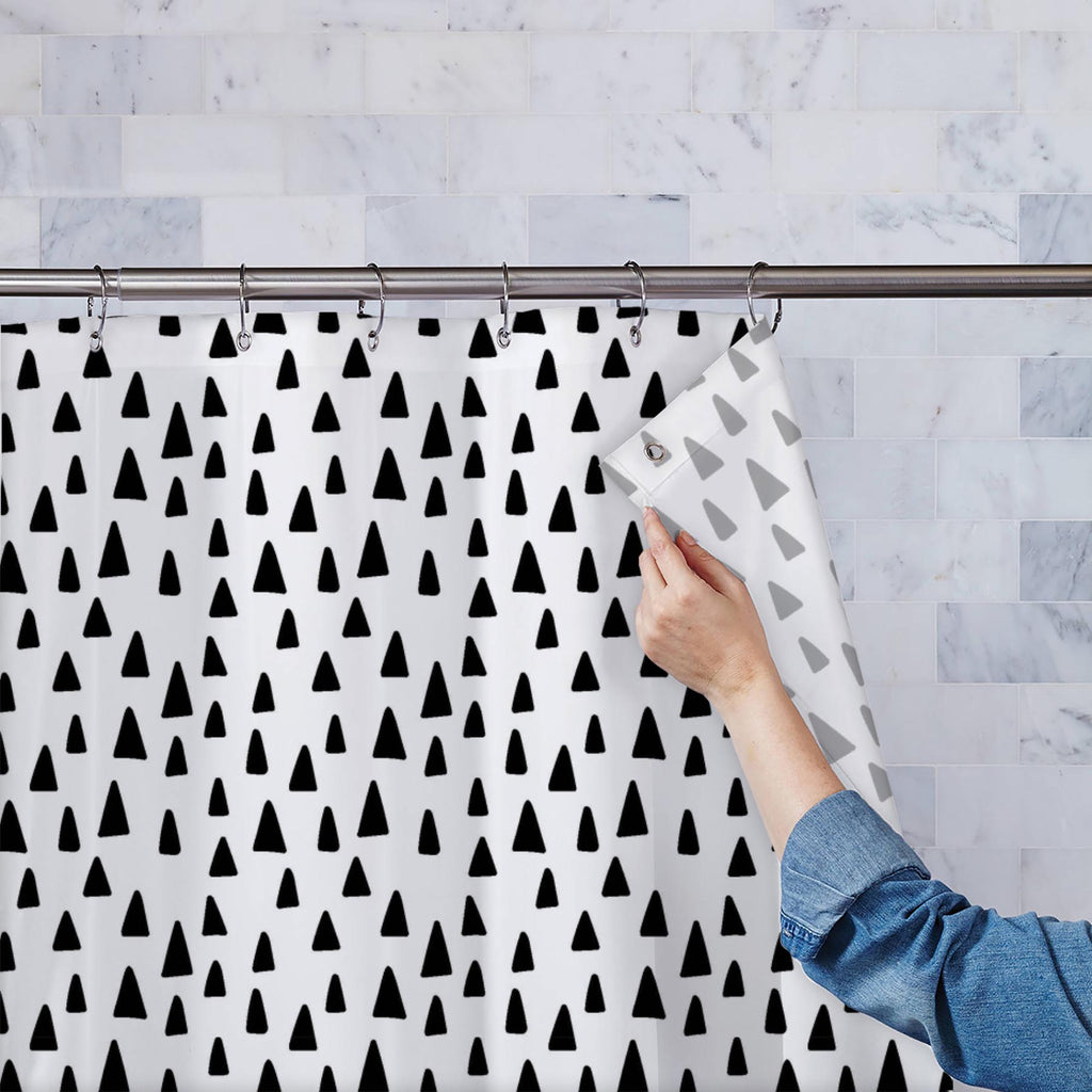 Triangle Tree Washable Waterproof Shower Curtain-Shower Curtains-CUR_SH_EL-IC 5015219 IC 5015219, Abstract Expressionism, Abstracts, Ancient, Art and Paintings, Black, Black and White, Digital, Digital Art, Fashion, Geometric, Geometric Abstraction, Graphic, Historical, Illustrations, Medieval, Minimalism, Modern Art, Nature, Patterns, Retro, Scenic, Semi Abstract, Signs, Signs and Symbols, Triangles, Vintage, White, triangle, tree, washable, waterproof, shower, curtain, pattern, seamless, background, fun, 