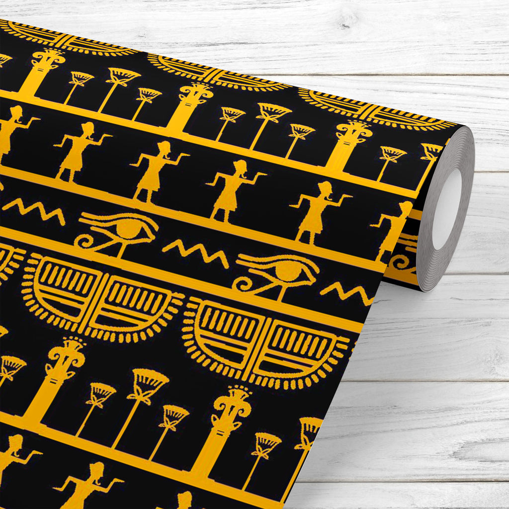 Vintage Egyptian Silhouettes Wallpaper Roll-Wallpapers Peel & Stick-WAL_PA-IC 5015220 IC 5015220, Abstract Expressionism, Abstracts, African, Ancient, Animated Cartoons, Art and Paintings, Black, Black and White, Botanical, Caricature, Cartoons, Culture, Ethnic, Eygptian, Floral, Flowers, Folk Art, Hand Drawn, Historical, Illustrations, Medieval, Nature, Paintings, Patterns, People, Semi Abstract, Signs and Symbols, Stripes, Symbols, Traditional, Tribal, Vintage, World Culture, egyptian, silhouettes, wallpa