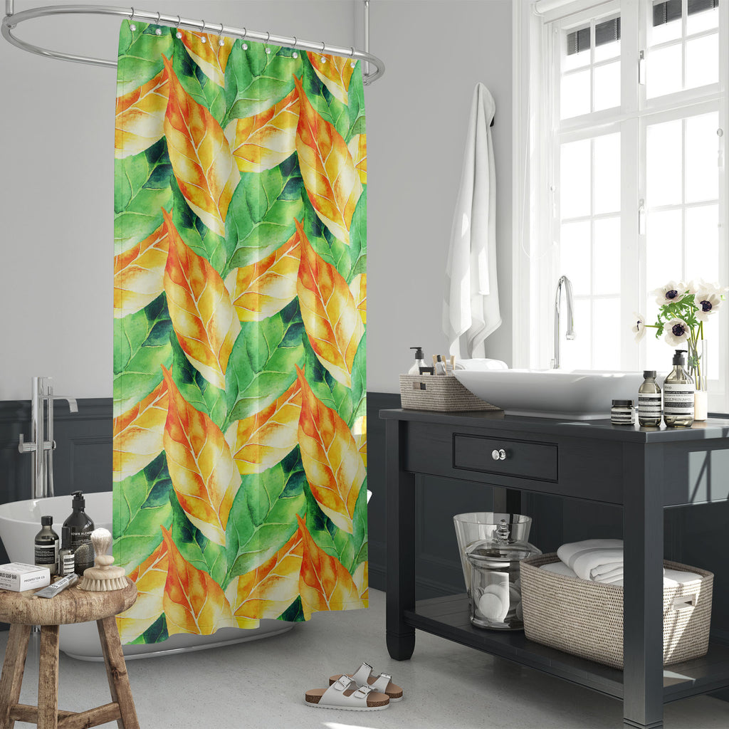 Watercolor Abstract Leaves Washable Waterproof Shower Curtain-Shower Curtains-CUR_SH_EL-IC 5015229 IC 5015229, Abstract Expressionism, Abstracts, Art and Paintings, Botanical, Drawing, Floral, Flowers, Hawaiian, Illustrations, Nature, Paintings, Patterns, Scenic, Semi Abstract, Signs, Signs and Symbols, Tropical, Watercolour, watercolor, abstract, leaves, washable, waterproof, shower, curtain, seamless, design, textile, flower, hawaii, art, background, vector, wild, painting, aloha, aqua, aquarelle, artisti