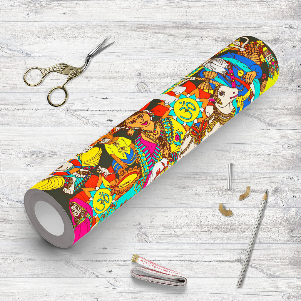 Indian Cultural Holy Animals D2 Wallpaper Roll-Wallpapers Peel & Stick-WAL_PA-IC 5015236 IC 5015236, Abstract Expressionism, Abstracts, Animals, Books, Cuisine, Culture, Dance, Decorative, Ethnic, Festivals and Occasions, Festive, Folk Art, Fruit and Vegetable, Hinduism, Illustrations, Indian, Music, Music and Dance, Music and Musical Instruments, Patterns, Religion, Religious, Sanskrit, Semi Abstract, Signs, Signs and Symbols, Spiritual, Symbols, Traditional, Tribal, World Culture, cultural, holy, d2, wall