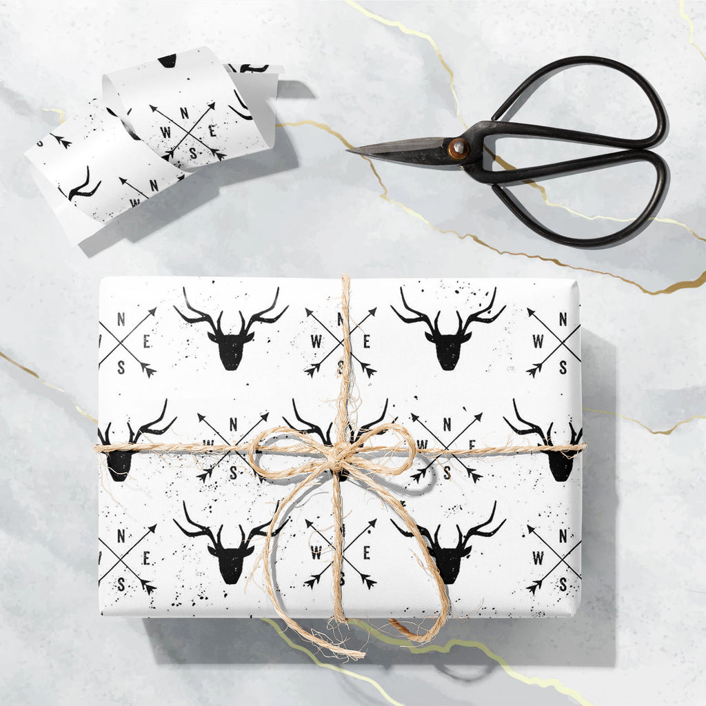 Deer Head and Arrows Art & Craft Gift Wrapping Paper-Wrapping Papers-WRP_PP-IC 5015248 IC 5015248, Abstract Expressionism, Abstracts, Ancient, Animals, Arrows, Black, Black and White, Culture, Digital, Digital Art, Ethnic, Graphic, Hipster, Historical, Illustrations, Medieval, Modern Art, Patterns, Retro, Semi Abstract, Signs, Signs and Symbols, Symbols, Traditional, Tribal, Vintage, Wildlife, World Culture, deer, head, and, art, craft, gift, wrapping, paper, pattern, moose, seamless, background, west, wild