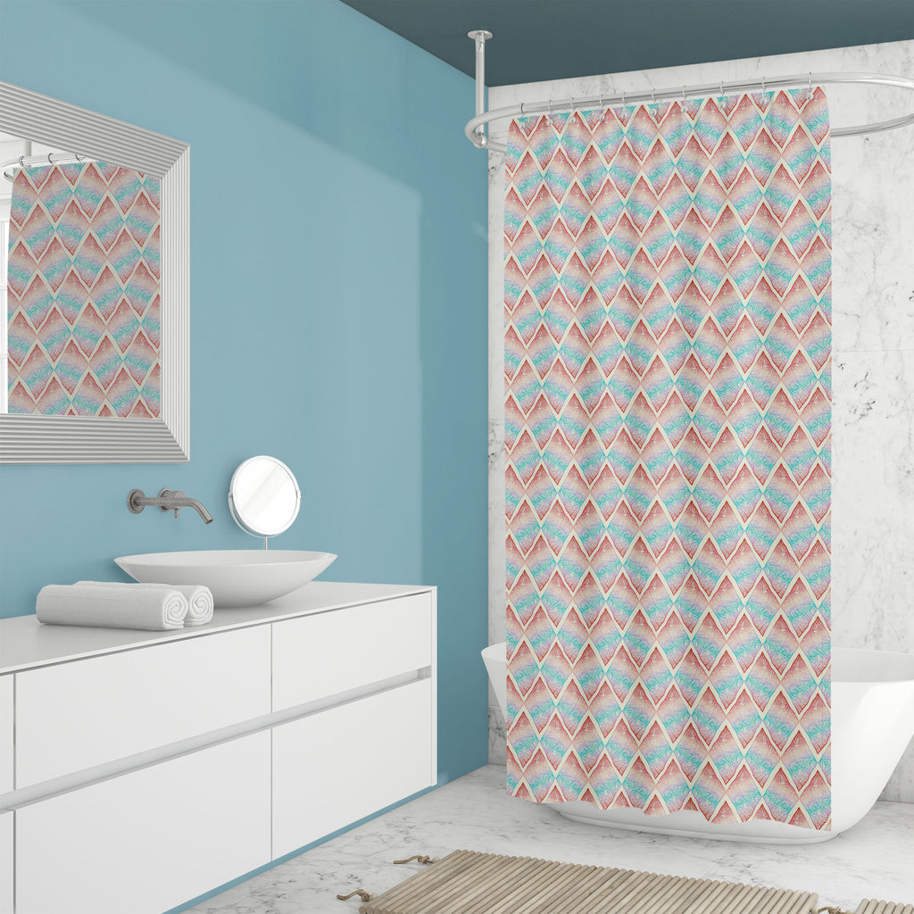 Abstract Pattern D10 Washable Waterproof Shower Curtain - Shower Curtains - ArtzFolio.com