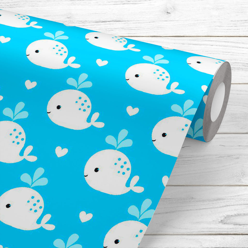 Cartoon Blue Whales Wallpaper Roll-Wallpapers Peel & Stick-WAL_PA-IC 5015269 IC 5015269, Animals, Animated Cartoons, Art and Paintings, Baby, Black and White, Caricature, Cartoons, Children, Digital, Digital Art, Graphic, Hearts, Illustrations, Kids, Love, Nature, Nautical, Patterns, Romance, Scenic, Signs, Signs and Symbols, Symbols, White, cartoon, blue, whales, wallpaper, roll, pattern, whale, seamless, cute, background, boy, print, vector, fish, shower, heart, ocean, beautiful, card, design, doodle, wat