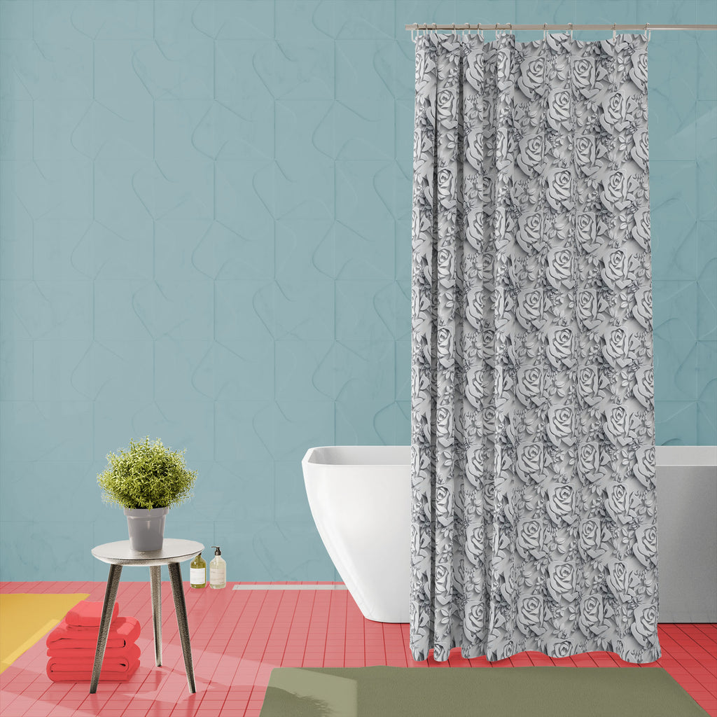 Floral Pattern D8 Washable Waterproof Shower Curtain-Shower Curtains-CUR_SH_EL-IC 5015279 IC 5015279, 3D, Ancient, Botanical, Christianity, Decorative, Digital, Digital Art, Fashion, Floral, Flowers, Graphic, Historical, Illustrations, Medieval, Nature, Patterns, Retro, Signs, Signs and Symbols, Victorian, Vintage, Wedding, pattern, d8, washable, waterproof, shower, curtain, background, cut, rose, seamless, shadow, applique, backdrop, card, christmas, classic, cover, curl, curly, curve, decoration, design, 