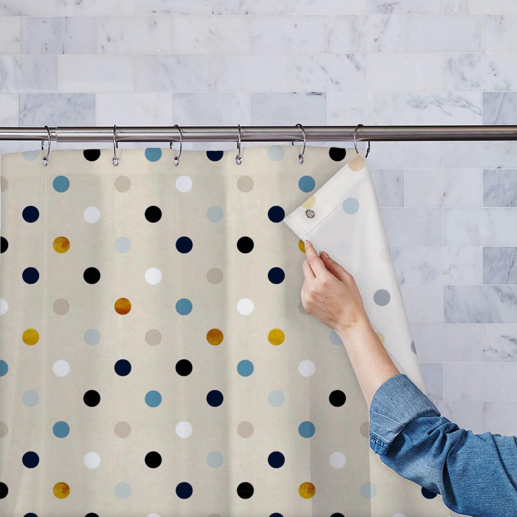 Colorful Polka Dots Washable Waterproof Shower Curtain-Shower Curtains-CUR_SH_EL-IC 5015285 IC 5015285, Ancient, Art and Paintings, Baby, Birthday, Children, Dots, Geometric, Geometric Abstraction, Historical, Kids, Medieval, Nautical, Patterns, Retro, Signs, Signs and Symbols, Vintage, colorful, polka, washable, waterproof, shower, curtain, pattern, gold, background, subtle, navy, party, art, texture, wallpaper, blue, circus, delicate, seamless, antique, backdrop, beige, candy, cute, design, fair, flat, go