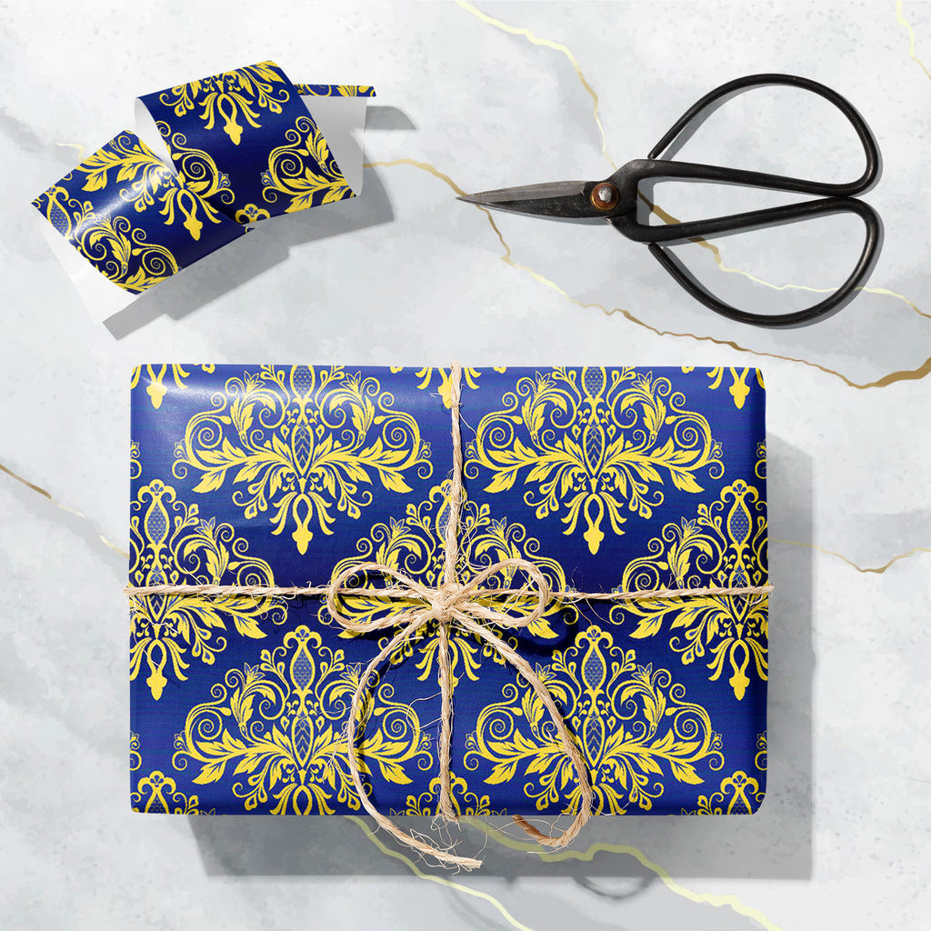 Damask Pattern D2 Art & Craft Gift Wrapping Paper-Wrapping Papers-WRP_PP-IC 5015298 IC 5015298, Ancient, Baroque, Botanical, Damask, Decorative, Fashion, Floral, Flowers, Historical, Illustrations, Medieval, Modern Art, Nature, Patterns, Rococo, Signs, Signs and Symbols, Victorian, Vintage, pattern, d2, art, craft, gift, wrapping, paper, antique, backdrop, background, blue, card, classic, cloth, curl, curtain, curve, decor, decoration, design, elegant, element, fabric, flower, gold, illustration, lace, luxu