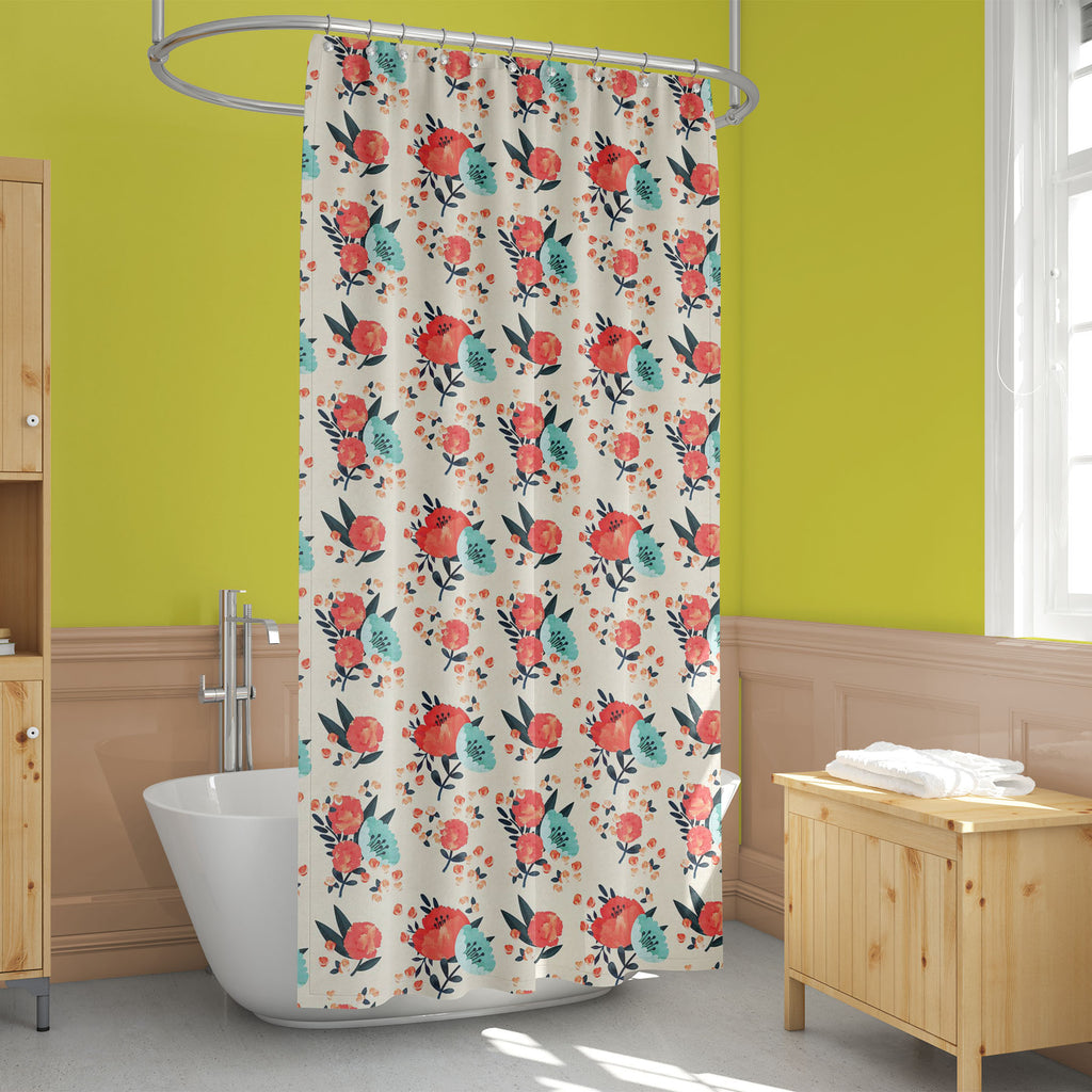 Floral Botanical Pattern D14 Washable Waterproof Shower Curtain-Shower Curtains-CUR_SH_EL-IC 5015318 IC 5015318, Ancient, Art and Paintings, Botanical, Floral, Flowers, Historical, Illustrations, Medieval, Nature, Patterns, Retro, Seasons, Vintage, Watercolour, pattern, d14, washable, waterproof, shower, curtain, background, watercolor, fern, winter, drawn, fall, hand, trendy, art, autumn, backdrop, beautiful, berries, branch, classic, dry, field, forest, garden, green, herbal, herbarium, herbs, illustratio