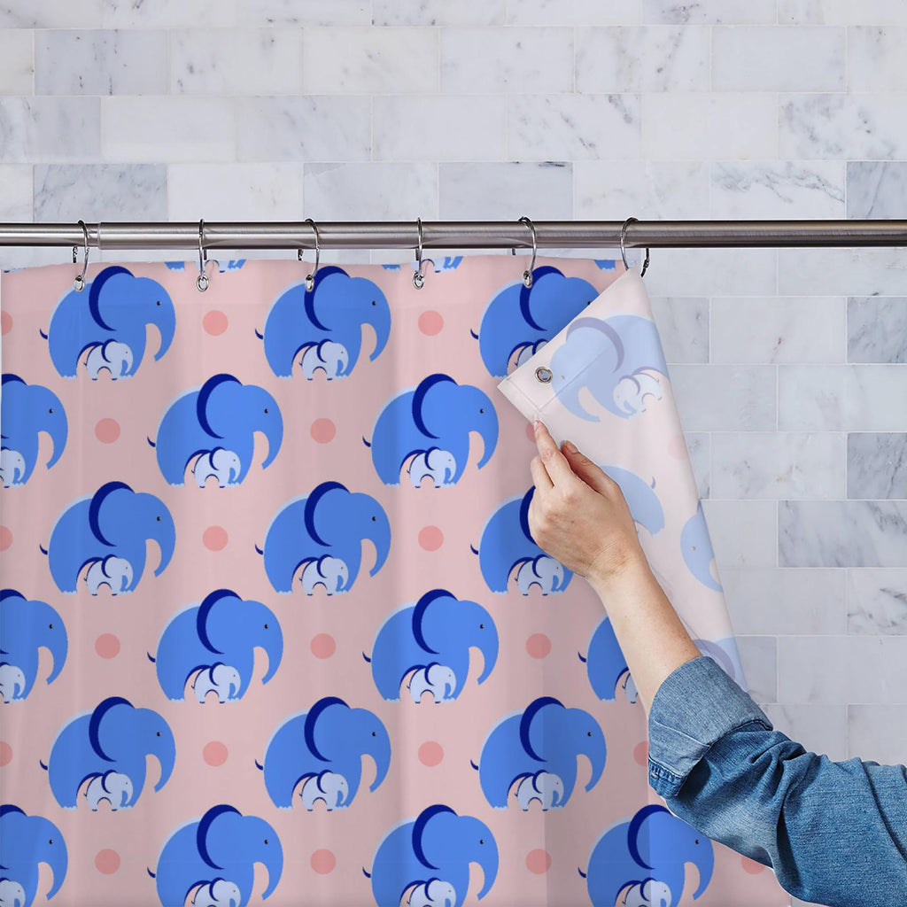 Elephant and Cub Washable Waterproof Shower Curtain-Shower Curtains-CUR_SH_EL-IC 5015326 IC 5015326, Animals, Animated Cartoons, Art and Paintings, Baby, Caricature, Cartoons, Children, Digital, Digital Art, Family, Graphic, Illustrations, Kids, Parents, Patterns, Retro, Signs, Signs and Symbols, Sketches, Wildlife, elephant, and, cub, washable, waterproof, shower, curtain, animal, mother, art, artwork, background, birth, card, cartoon, character, child, concept, couple, cute, design, fabric, fun, happy, il