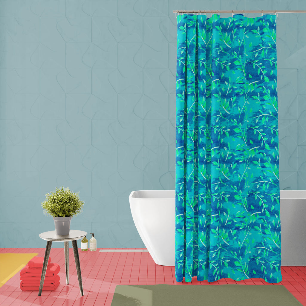 Botanical Leaves D1 Washable Waterproof Shower Curtain-Shower Curtains-CUR_SH_EL-IC 5015328 IC 5015328, Ancient, Art and Paintings, Botanical, Floral, Flowers, Historical, Illustrations, Medieval, Nature, Patterns, Retro, Seasons, Vintage, Watercolour, leaves, d1, washable, waterproof, shower, curtain, watercolor, art, backdrop, background, beautiful, berries, blossom, branch, cherry, classic, drawn, fall, field, forest, garden, green, herbal, herbarium, herbs, illustration, leaf, paint, paper, pattern, pla