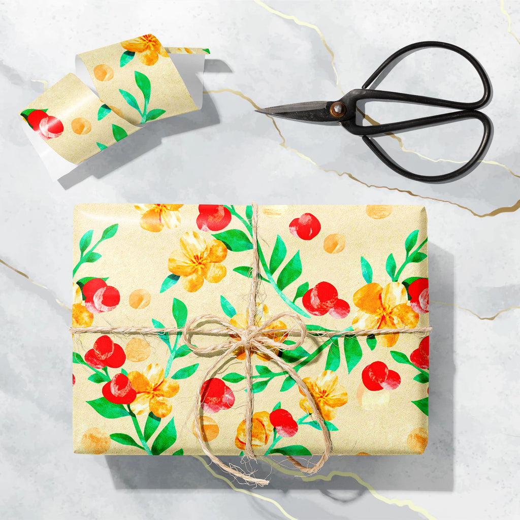 Floral Art D2 Art & Craft Gift Wrapping Paper-Wrapping Papers-WRP_PP-IC 5015329 IC 5015329, Ancient, Art and Paintings, Botanical, Floral, Flowers, Historical, Illustrations, Medieval, Nature, Patterns, Retro, Seasons, Vintage, Watercolour, art, d2, craft, gift, wrapping, paper, pattern, background, watercolor, classic, wallpaper, backdrop, beautiful, berries, blossom, branch, cherry, drawn, fall, field, forest, garden, green, herbal, herbarium, herbs, illustration, leaf, paint, plant, seamless, season, tex