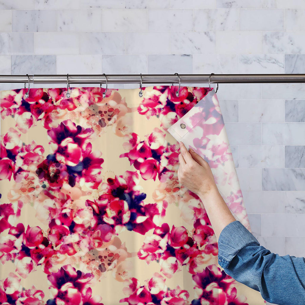 Watercolor Flowers D24 Washable Waterproof Shower Curtain-Shower Curtains-CUR_SH_EL-IC 5015362 IC 5015362, Abstract Expressionism, Abstracts, Art and Paintings, Asian, Botanical, Digital, Digital Art, Floral, Flowers, Graphic, Illustrations, Love, Nature, Paintings, Patterns, Retro, Romance, Scenic, Semi Abstract, Signs, Signs and Symbols, Watercolour, Wedding, watercolor, d24, washable, waterproof, shower, curtain, flower, pattern, water, abstract, color, seamless, colour, painting, background, summer, tex