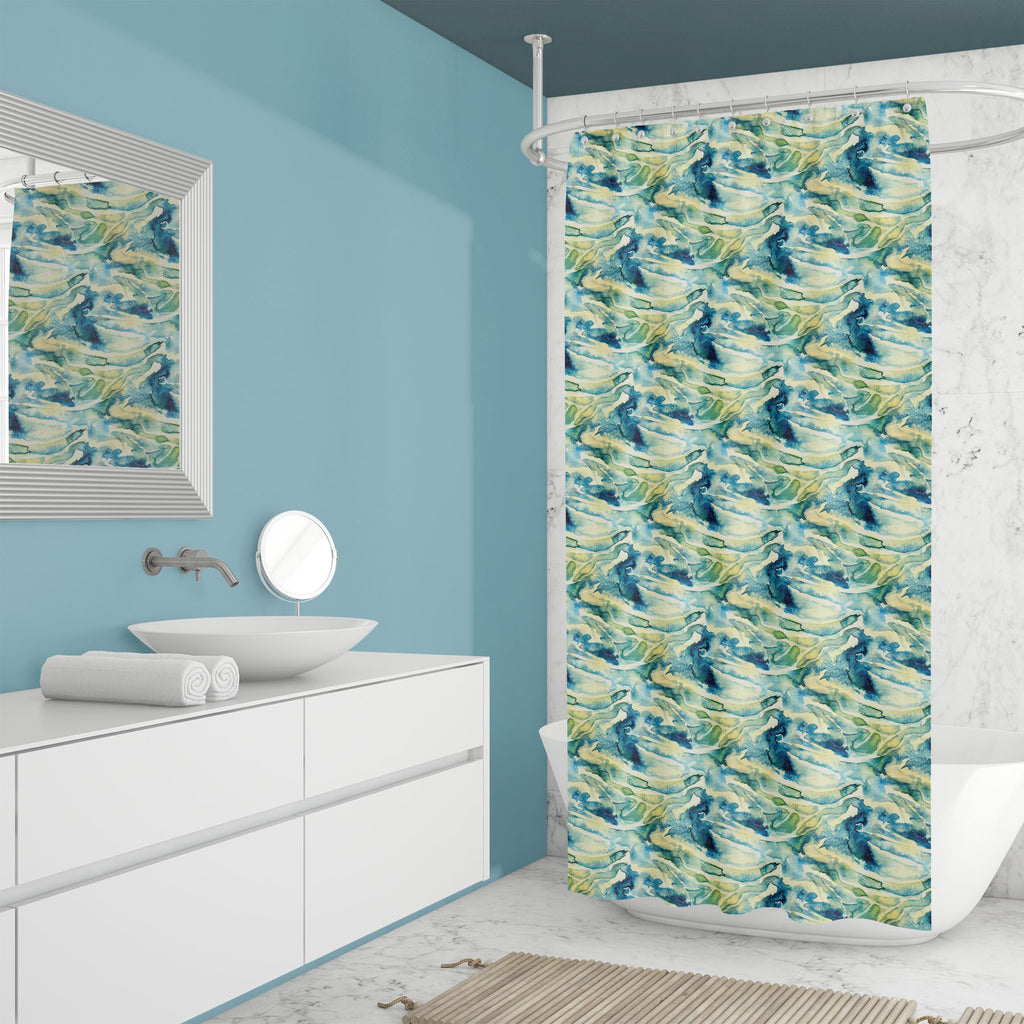 Watercolor Spots D3 Washable Waterproof Shower Curtain-Shower Curtains-CUR_SH_EL-IC 5015365 IC 5015365, Abstract Expressionism, Abstracts, Ancient, Art and Paintings, Decorative, Digital, Digital Art, Graphic, Historical, Illustrations, Medieval, Paintings, Patterns, Retro, Semi Abstract, Signs, Signs and Symbols, Vintage, Watercolour, watercolor, spots, d3, washable, waterproof, shower, curtain, abstract, seamless, pattern, background, painting, art, artistic, backdrop, blob, blot, blue, bright, decoration