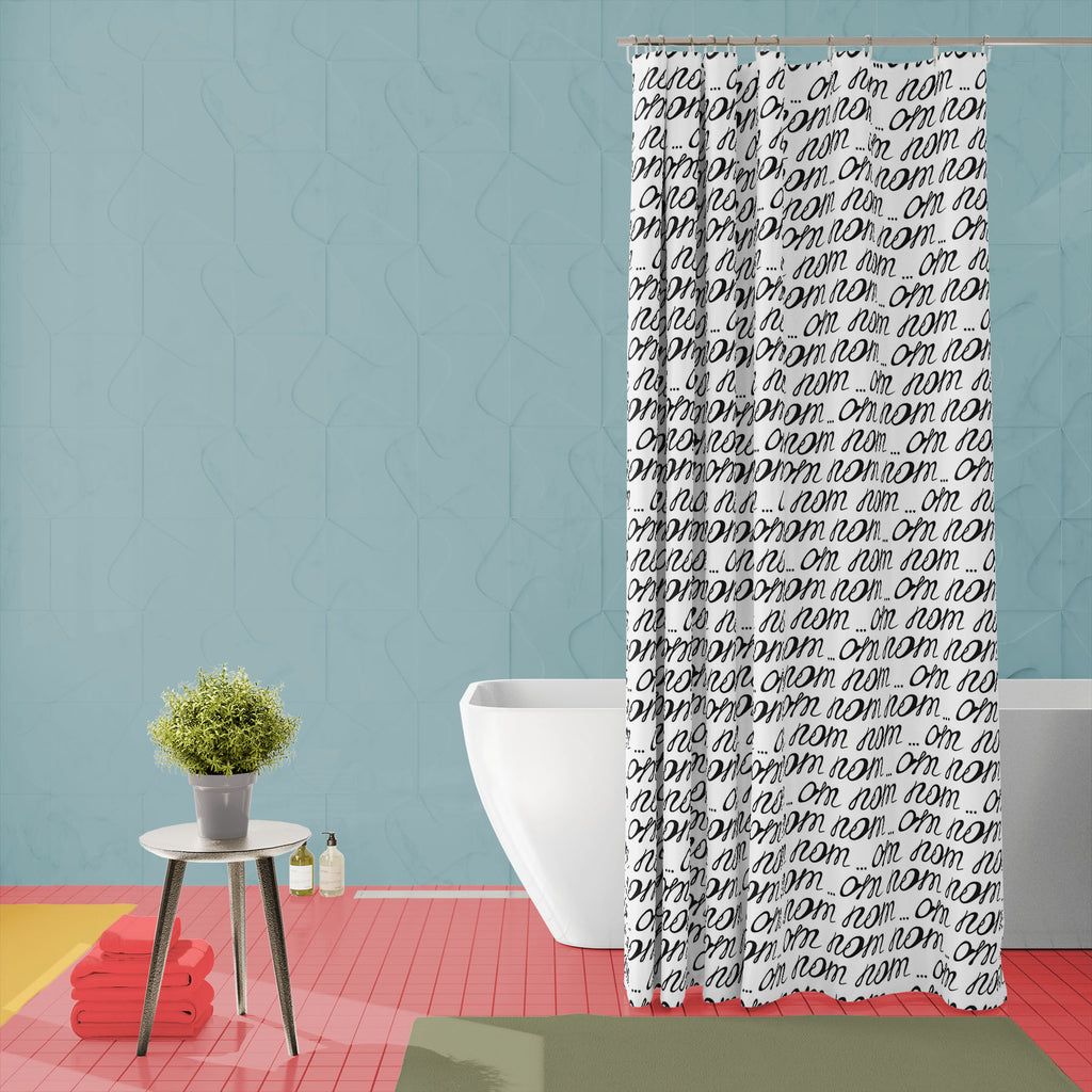 Hindu Om Namo Namo Pattern Washable Waterproof Shower Curtain-Shower Curtains-CUR_SH_EL-IC 5015376 IC 5015376, Abstract Expressionism, Abstracts, Art and Paintings, Beverage, Black, Black and White, Calligraphy, Cuisine, Decorative, Digital, Digital Art, English, Food, Food and Beverage, Food and Drink, Graphic, Illustrations, Kitchen, Patterns, Semi Abstract, Signs, Signs and Symbols, Text, Typography, White, hindu, om, namo, pattern, washable, waterproof, shower, curtain, abstract, art, away, background, 