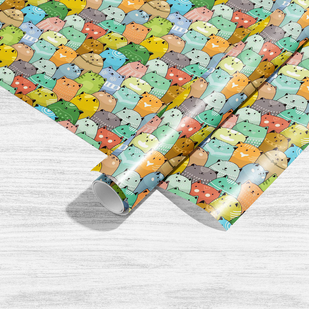 Cartoon Cats D1 Art & Craft Gift Wrapping Paper-Wrapping Papers-WRP_PP-IC 5015382 IC 5015382, Abstract Expressionism, Abstracts, Animals, Animated Cartoons, Art and Paintings, Baby, Bikes, Black, Black and White, Books, Caricature, Cartoons, Children, Decorative, Digital, Digital Art, Drawing, Graphic, Hipster, Icons, Illustrations, Inspirational, Kids, Love, Motivation, Motivational, Patterns, Pets, Quotes, Retro, Romance, Semi Abstract, Signs, Signs and Symbols, cartoon, cats, d1, art, craft, gift, wrappi