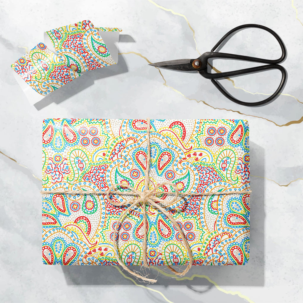Boho Paisley Art Art & Craft Gift Wrapping Paper-Wrapping Papers-WRP_PP-IC 5015387 IC 5015387, Abstract Expressionism, Abstracts, Ancient, Art and Paintings, Asian, Black and White, Botanical, Culture, Decorative, Drawing, Ethnic, Fashion, Floral, Flowers, Historical, Illustrations, Indian, Medieval, Nature, Paisley, Patterns, Semi Abstract, Signs, Signs and Symbols, Traditional, Tribal, Vintage, White, World Culture, boho, art, craft, gift, wrapping, paper, seamless, pattern, brocade, abstract, artistic, a
