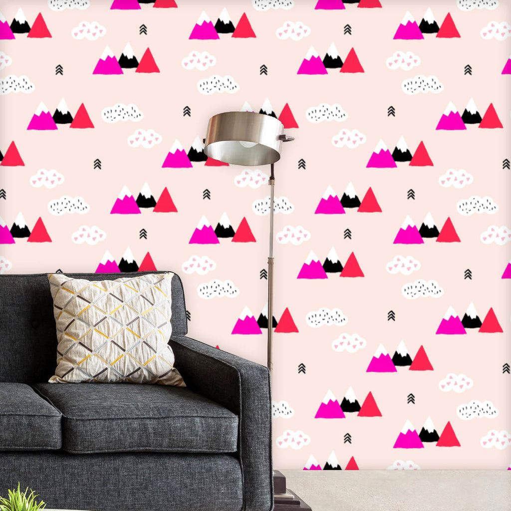 Pink Wonderland Mountains Wallpaper Roll-Wallpapers Peel & Stick-WAL_PA-IC 5015393 IC 5015393, Abstract Expressionism, Abstracts, Arrows, Art and Paintings, Black, Black and White, Decorative, Digital, Digital Art, Fashion, Geometric, Geometric Abstraction, Graphic, Illustrations, Japanese, Landscapes, Modern Art, Mountains, Nature, Patterns, Retro, Scandinavian, Scenic, Semi Abstract, Signs, Signs and Symbols, Triangles, White, pink, wonderland, wallpaper, roll, snow, japan, pattern, geo, landscape, shape,
