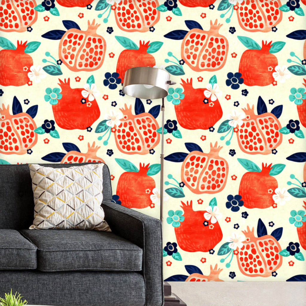 Pomegranate Pattern D2 Wallpaper Roll-Wallpapers Peel & Stick-WAL_PA-IC 5015397 IC 5015397, Ancient, Art and Paintings, Botanical, Floral, Flowers, Fruit and Vegetable, Fruits, Historical, Illustrations, Medieval, Nature, Patterns, Retro, Seasons, Vintage, Watercolour, pomegranate, pattern, d2, wallpaper, roll, watercolor, seamless, background, cute, illustration, simple, fall, field, forest, hand, painted, art, autumn, backdrop, beautiful, branch, cherries, classic, fern, garden, green, herbal, herbarium, 