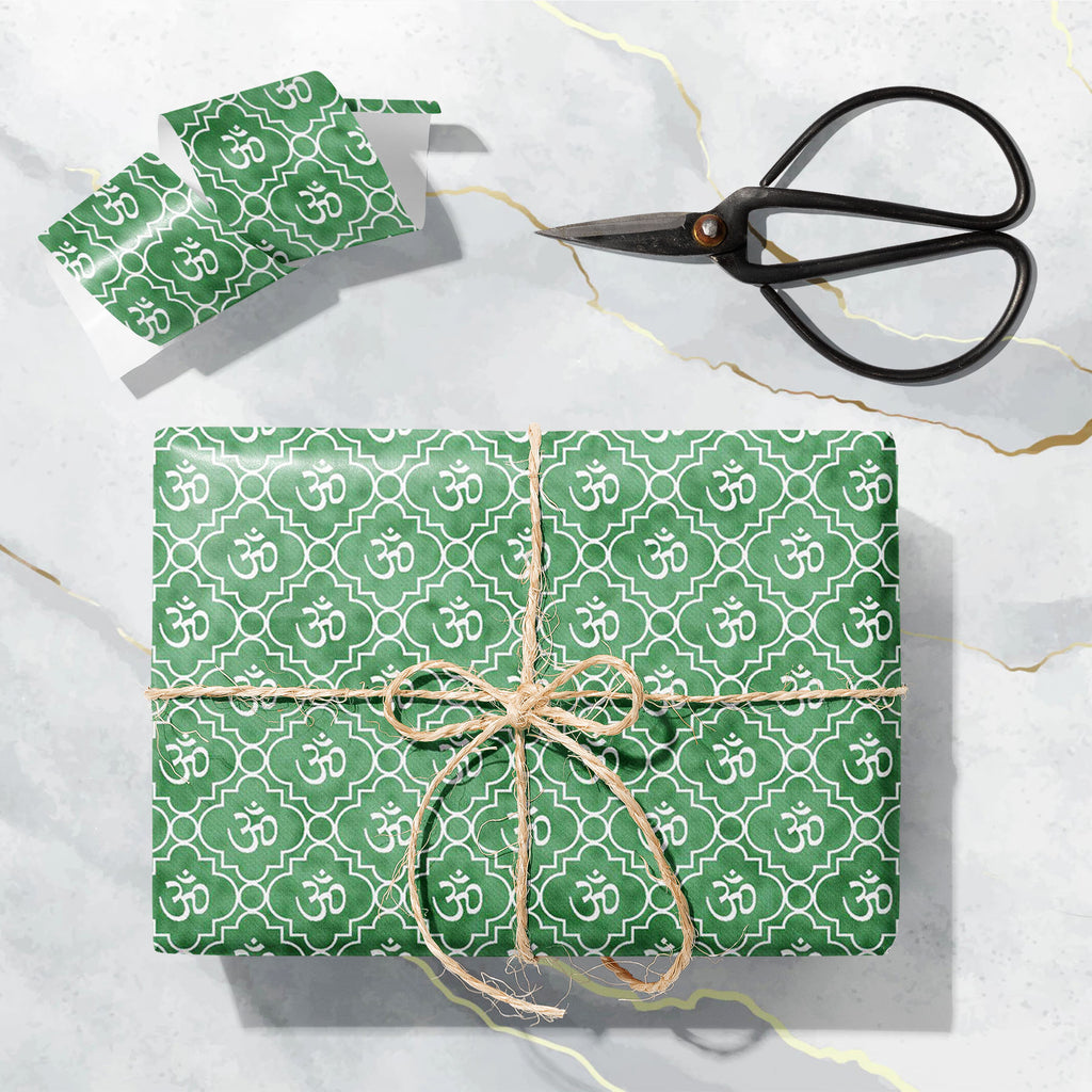 Green White Aum Hindu Symbol Art & Craft Gift Wrapping Paper-Wrapping Papers-WRP_PP-IC 5015406 IC 5015406, Abstract Expressionism, Abstracts, Black and White, Books, Buddhism, Digital, Digital Art, Geometric, Geometric Abstraction, Graphic, Hinduism, Icons, Indian, Patterns, Religion, Religious, Sanskrit, Semi Abstract, Signs, Signs and Symbols, Spiritual, Symbols, White, green, aum, hindu, symbol, art, craft, gift, wrapping, paper, abstract, backdrop, background, design, element, harmony, icon, light, line