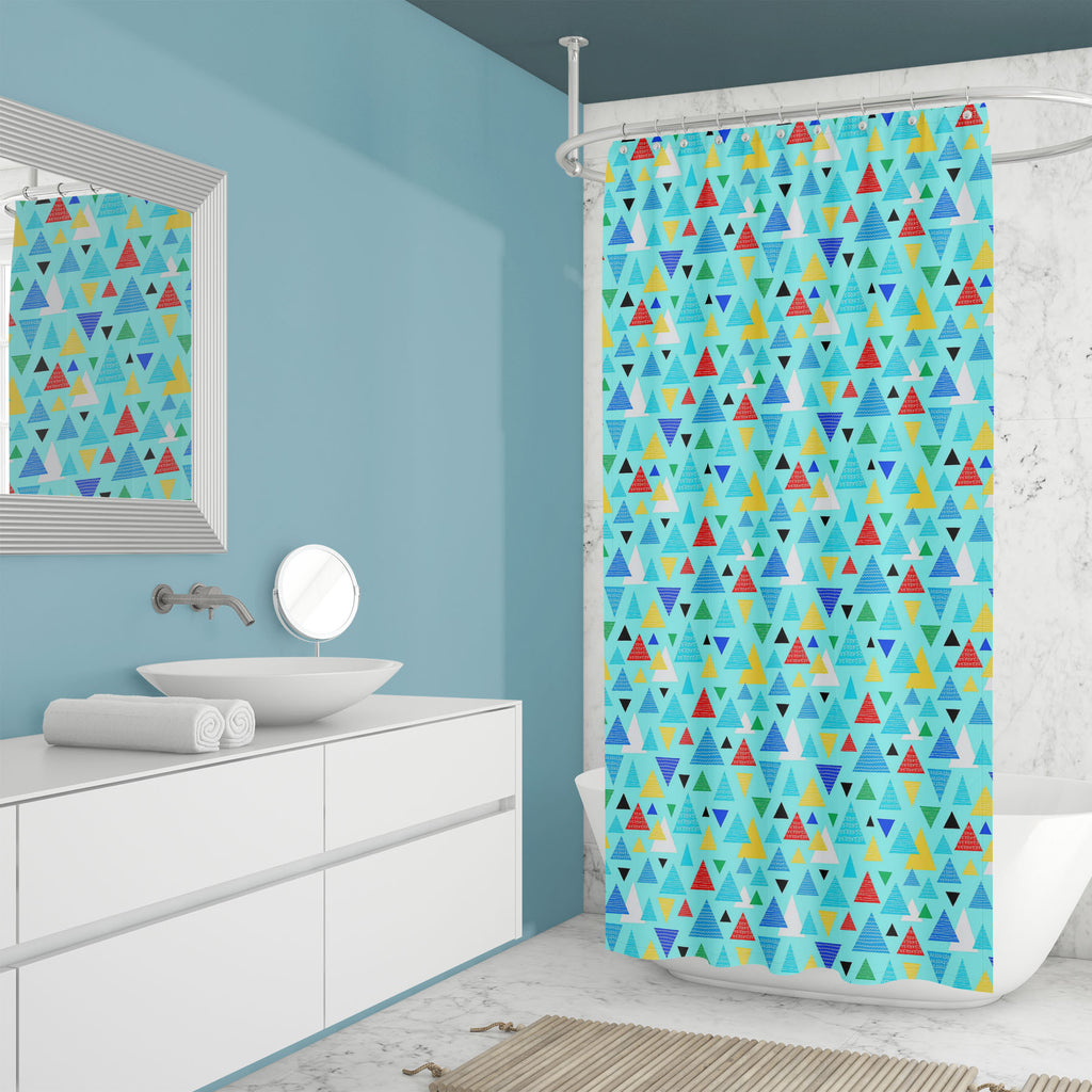 Colorful Zig Zag D3 Washable Waterproof Shower Curtain-Shower Curtains-CUR_SH_EL-IC 5015417 IC 5015417, African, Black, Black and White, Culture, Decorative, Digital, Digital Art, Drawing, Ethnic, Fashion, Geometric, Geometric Abstraction, Graphic, Illustrations, Indian, Mexican, Patterns, Retro, Signs, Signs and Symbols, Sketches, Stripes, Traditional, Triangles, Tribal, World Culture, colorful, zig, zag, d3, washable, waterproof, shower, curtain, aborigine, background, cloth, crochet, decoration, design, 