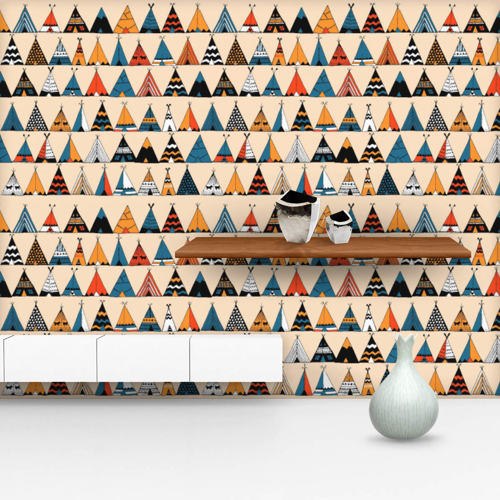 Teepee Wigwam Summer Wallpaper Roll-Wallpapers Peel & Stick-WAL_PA-IC 5015426 IC 5015426, American, Ancient, Automobiles, Baby, Children, Countries, Culture, Ethnic, Historical, Illustrations, Indian, Kids, Medieval, Nature, Patterns, Scenic, Sketches, Traditional, Transportation, Travel, Tribal, Vehicles, Vintage, World Culture, teepee, wigwam, summer, wallpaper, roll, boho, pattern, tent, vector, aloha, background, camp, caravan, card, cottage, country, countryside, doodle, fabric, forest, gypsy, hippies,