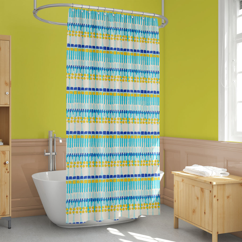 Colorful Dots and Stripes Washable Waterproof Shower Curtain-Shower Curtains-CUR_SH_EL-IC 5015429 IC 5015429, Abstract Expressionism, Abstracts, African, Ancient, Animated Cartoons, Art and Paintings, Aztec, Baby, Bohemian, Caricature, Cartoons, Children, Culture, Dots, Ethnic, Fashion, Geometric, Geometric Abstraction, Graffiti, Hipster, Historical, Illustrations, Kids, Medieval, Mexican, Modern Art, Patterns, Retro, Semi Abstract, Signs, Signs and Symbols, Splatter, Stripes, Traditional, Tribal, Vintage, 