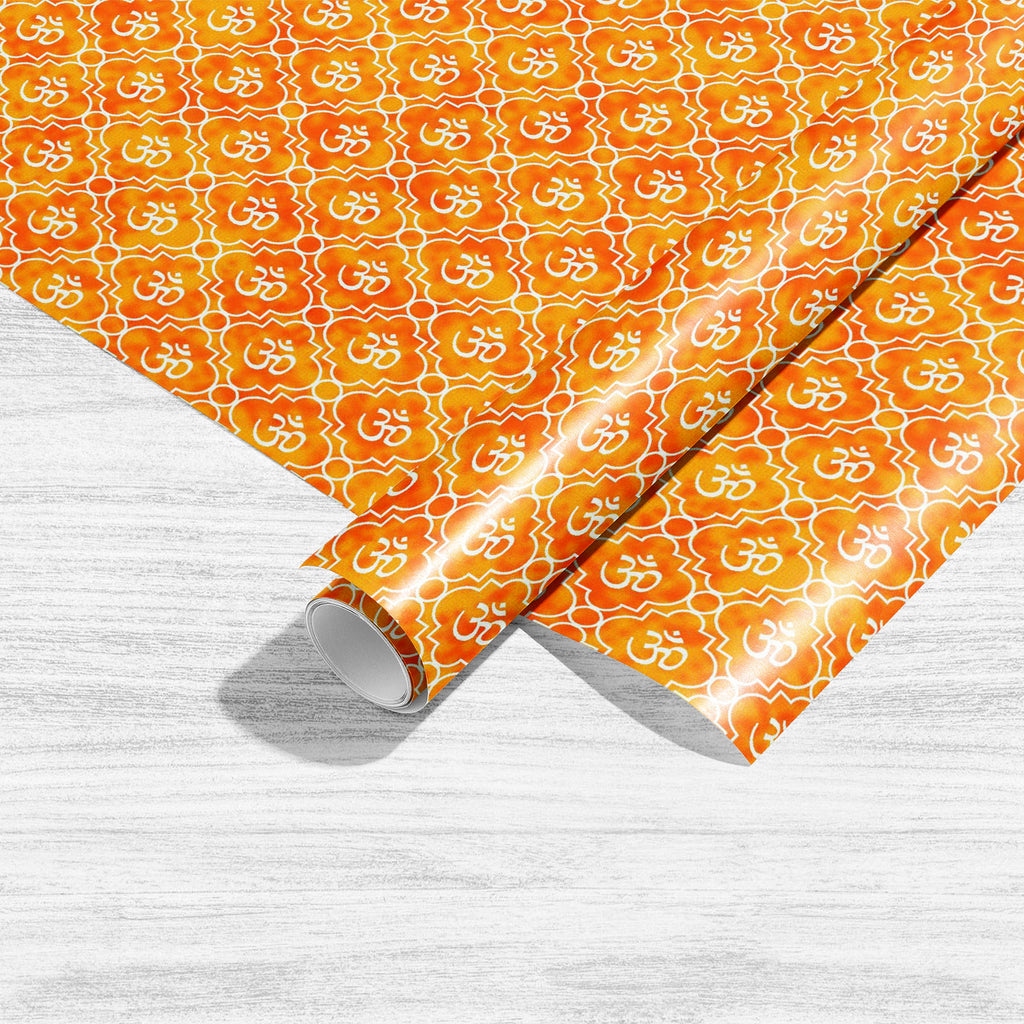 Orange & White Aum Hindu Symbol Art & Craft Gift Wrapping Paper-Wrapping Papers-WRP_PP-IC 5015432 IC 5015432, Abstract Expressionism, Abstracts, Black and White, Books, Buddhism, Digital, Digital Art, Geometric, Geometric Abstraction, Graphic, Hinduism, Icons, Indian, Patterns, Religion, Religious, Sanskrit, Semi Abstract, Signs, Signs and Symbols, Spiritual, Symbols, White, orange, aum, hindu, symbol, art, craft, gift, wrapping, paper, print, abstract, backdrop, background, bright, colorful, design, elemen