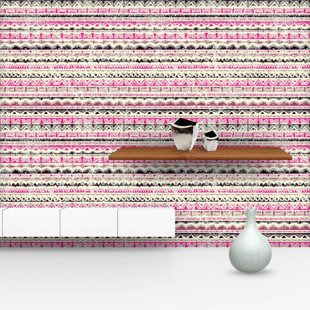 Ethnic Geometric Abstraction D1 Wallpaper Roll-Wallpapers Peel & Stick-WAL_PA-IC 5015442 IC 5015442, Abstract Expressionism, Abstracts, African, American, Ancient, Art and Paintings, Aztec, Black and White, Culture, Decorative, Digital, Digital Art, Drawing, Ethnic, Fashion, Folk Art, Geometric, Geometric Abstraction, Graphic, Hipster, Historical, Illustrations, Indian, Medieval, Mexican, Modern Art, Patterns, Retro, Semi Abstract, Signs, Signs and Symbols, Stripes, Traditional, Triangles, Tribal, Vintage, 