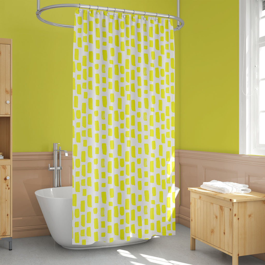 Yellow Paint Strokes Washable Waterproof Shower Curtain-Shower Curtains-CUR_SH_EL-IC 5015444 IC 5015444, Abstract Expressionism, Abstracts, Patterns, Semi Abstract, Watercolour, yellow, paint, strokes, washable, waterproof, shower, curtain, pattern, abstract, backdrop, background, bright, brush, color, hand, illustrated, painted, paper, seamless, texture, trendy, wallpaper, watercolor, artzfolio, shower curtain, bathroom curtain, eyelet shower curtain, waterproof shower curtain, kids shower curtain, washabl