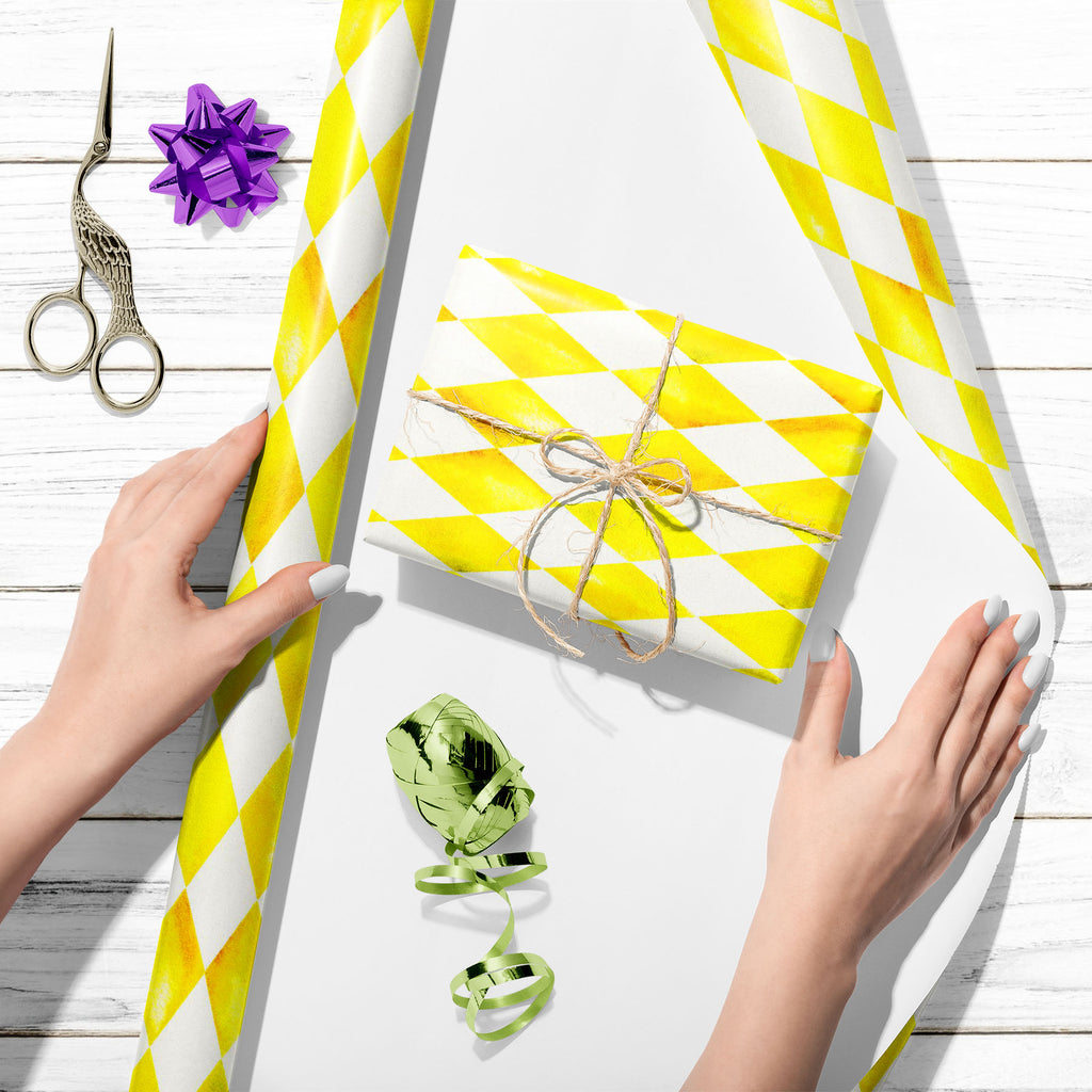 Yellow Geometric Pattern Art & Craft Gift Wrapping Paper-Wrapping Papers-WRP_PP-IC 5015451 IC 5015451, Abstract Expressionism, Abstracts, Geometric, Geometric Abstraction, Patterns, Semi Abstract, Watercolour, yellow, pattern, art, craft, gift, wrapping, paper, watercolor, background, circus, harlequin, seamless, trendy, abstract, argyle, backdrop, blending, bright, color, lemon, paint, rhombus, shape, simple, texture, wallpaper, wash, artzfolio, wrapping paper, gift wrapping paper, gift wrapping, birthday 
