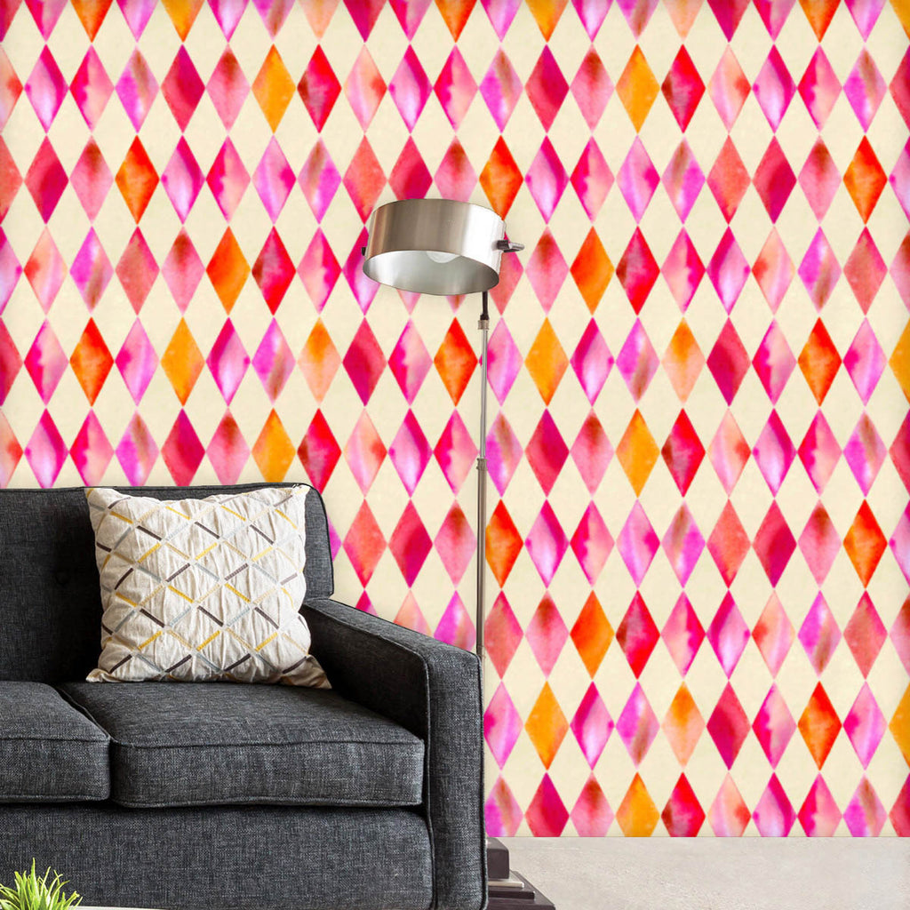 Watercolor Geometric Style D2 Wallpaper Roll-Wallpapers Peel & Stick-WAL_PA-IC 5015454 IC 5015454, Abstract Expressionism, Abstracts, Geometric, Geometric Abstraction, Patterns, Semi Abstract, Watercolour, watercolor, style, d2, wallpaper, roll, circus, pattern, background, pink, harlequin, argyle, seamless, texture, abstract, backdrop, blending, bright, color, paint, paper, red, rhombus, shape, simple, trendy, wash, artzfolio, wallpapers for bedroom, wall papers full sheet for living room, wallpapers for h