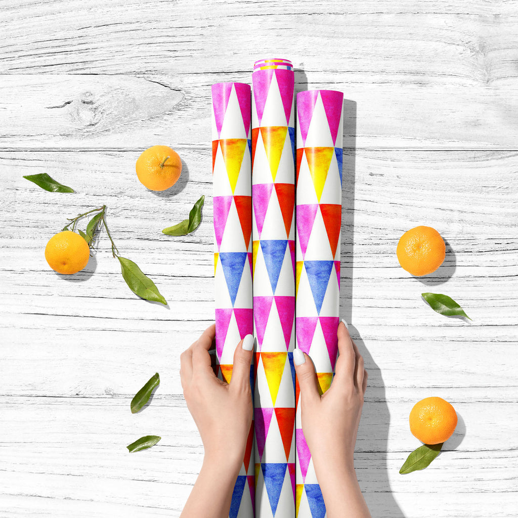 Triangular Design Art & Craft Gift Wrapping Paper-Wrapping Papers-WRP_PP-IC 5015457 IC 5015457, Ancient, Geometric, Geometric Abstraction, Historical, Medieval, Patterns, Retro, Signs, Signs and Symbols, Triangles, Vintage, Watercolour, triangular, design, art, craft, gift, wrapping, paper, watercolor, pattern, backdrop, background, bright, bunting, circus, color, cute, paint, pink, purple, red, seamless, shapes, simple, texture, trendy, triangle, vibrant, wallpaper, yellow, artzfolio, wrapping paper, gift 
