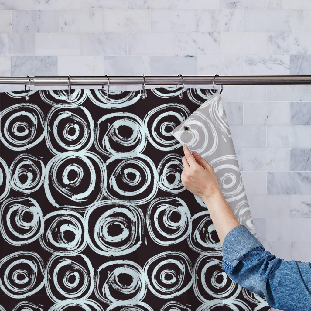 Abstract Freehand Art Washable Waterproof Shower Curtain - Shower Curtains - ArtzFolio.com