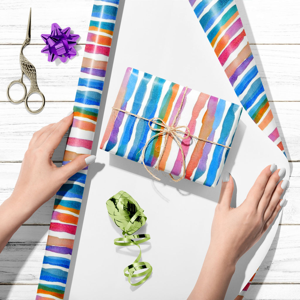 Watercolor Rainbow Stripes Art & Craft Gift Wrapping Paper-Wrapping Papers-WRP_PP-IC 5015496 IC 5015496, Abstract Expressionism, Abstracts, Art and Paintings, Automobiles, Baby, Birthday, Black and White, Children, Fashion, Geometric, Geometric Abstraction, Illustrations, Kids, Modern Art, Nautical, Patterns, Semi Abstract, Signs, Signs and Symbols, Stripes, Transportation, Travel, Vehicles, Watercolour, White, watercolor, rainbow, art, craft, gift, wrapping, paper, stripe, line, design, pattern, seamless, 