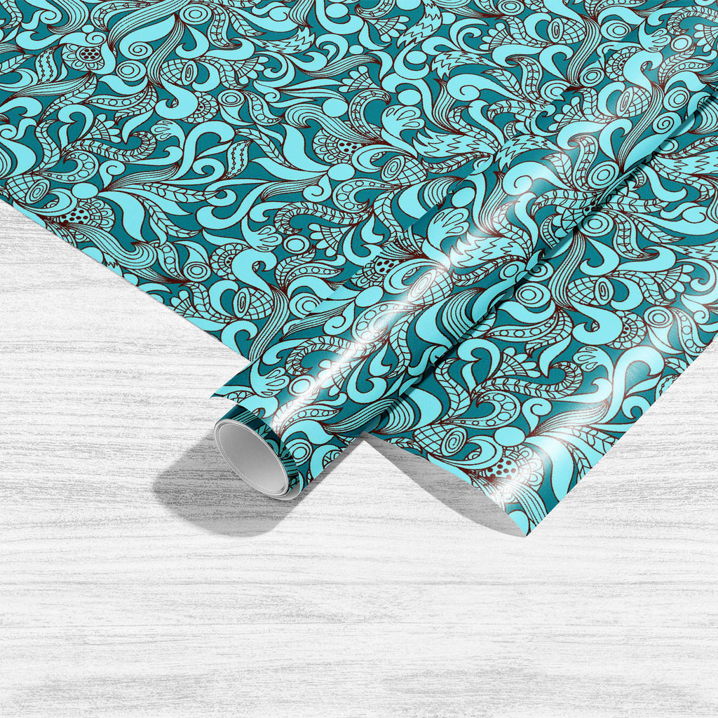 Abstract Doodle Waves Art & Craft Gift Wrapping Paper - Wrapping Papers - ArtzFolio.com