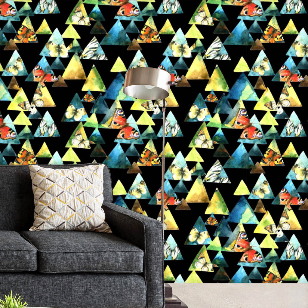Abstract Watercolor Triangle Wallpaper Roll - Wallpapers Peel & Stick - ArtzFolio.com