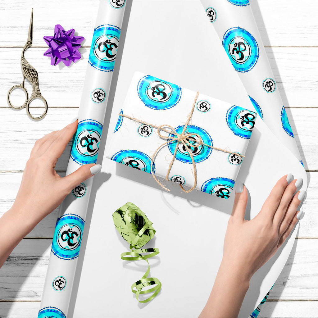 Blue Toned Traditional Indian Symbol Om Art & Craft Gift Wrapping Paper-Wrapping Papers-WRP_PP-IC 5015539 IC 5015539, Art and Paintings, Asian, Automobiles, Black, Black and White, Cities, City Views, Culture, Digital, Digital Art, Ethnic, Graphic, Illustrations, Indian, Mandala, Paisley, Patterns, Signs, Signs and Symbols, Sketches, Symbols, Traditional, Transportation, Travel, Tribal, Vehicles, White, World Culture, blue, toned, symbol, om, art, craft, gift, wrapping, paper, background, mantra, meditation