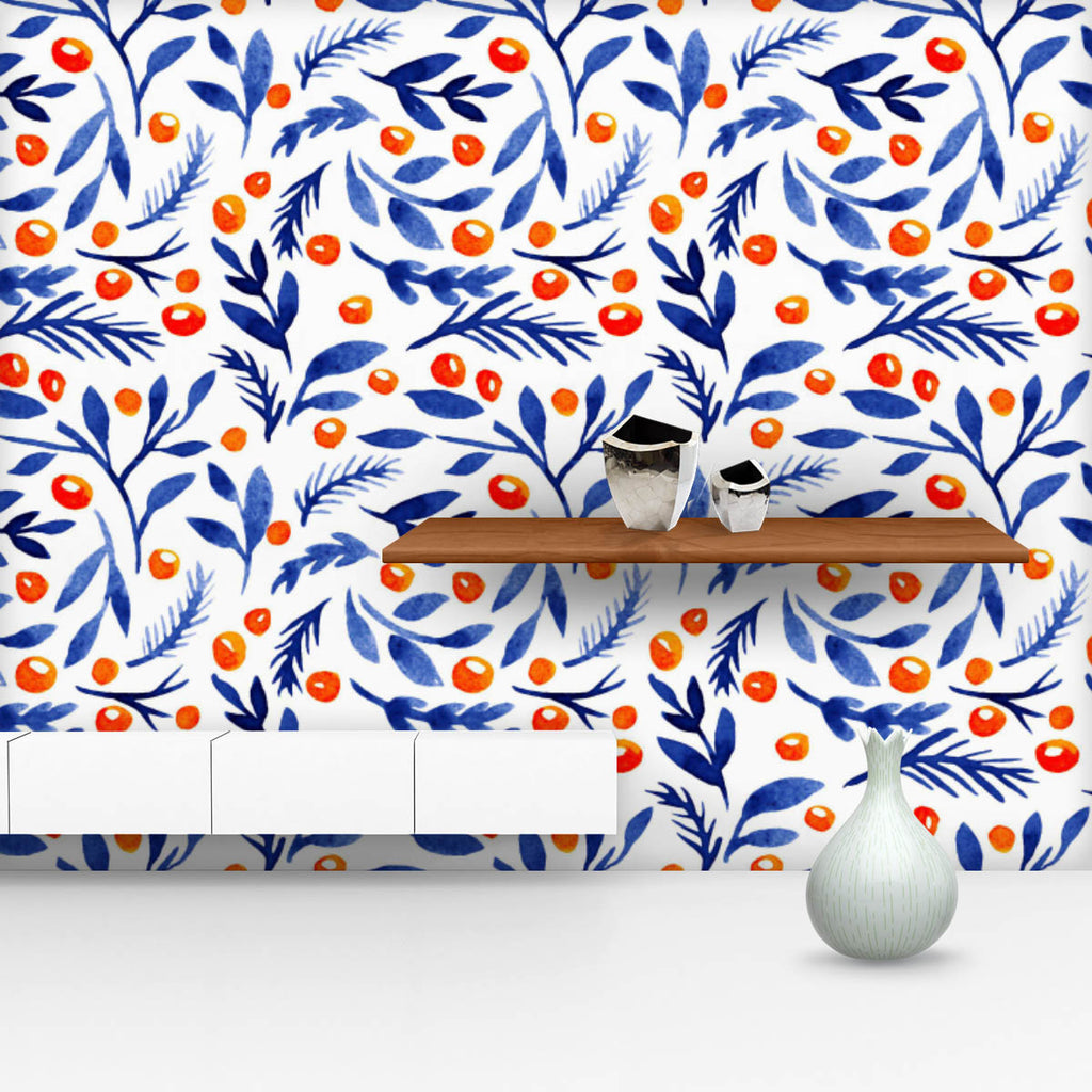 Indigo Watercolor Flowers D1 Wallpaper Roll-Wallpapers Peel & Stick-WAL_PA-IC 5015546 IC 5015546, Ancient, Art and Paintings, Botanical, Floral, Flowers, Historical, Illustrations, Love, Medieval, Nature, Patterns, Retro, Romance, Seasons, Vintage, Watercolour, indigo, watercolor, d1, wallpaper, roll, pattern, fall, berries, winter, background, herbs, seamless, field, art, autumn, backdrop, beautiful, blue, branch, classic, cobalt, delft, dry, fern, forest, garden, herbal, herbarium, illustration, invitatio